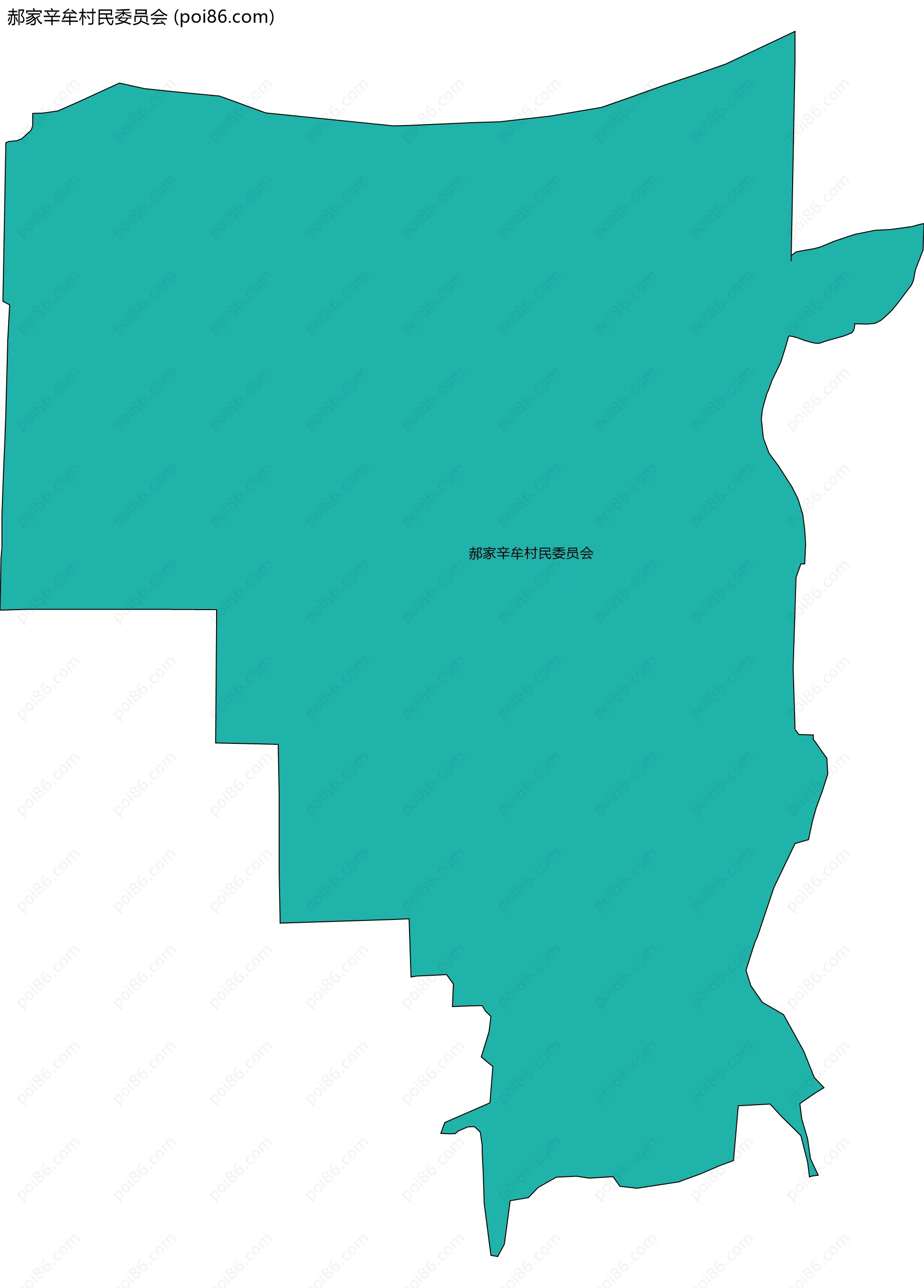 郝家辛牟村民委员会边界地图