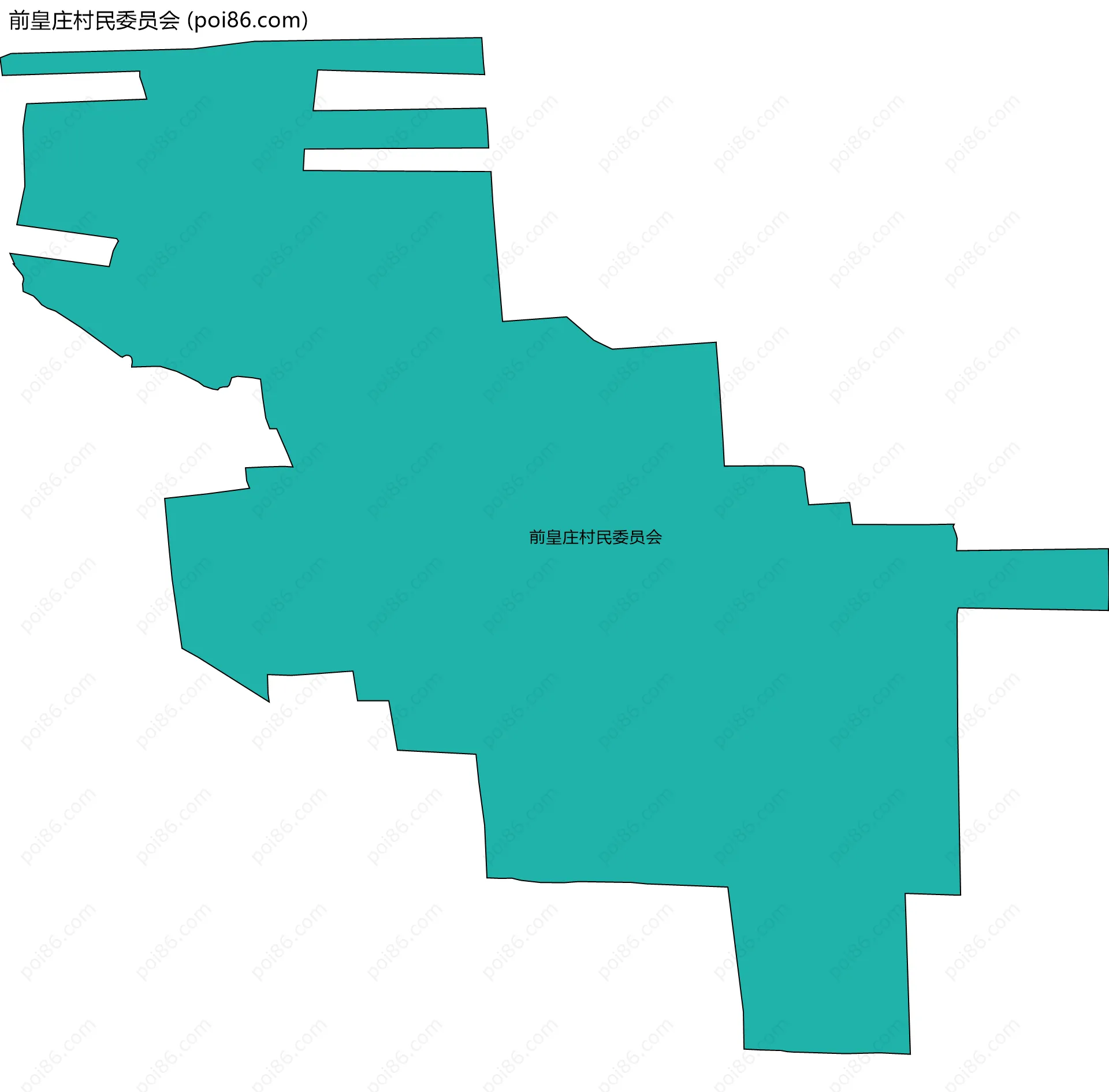 前皇庄村民委员会边界地图