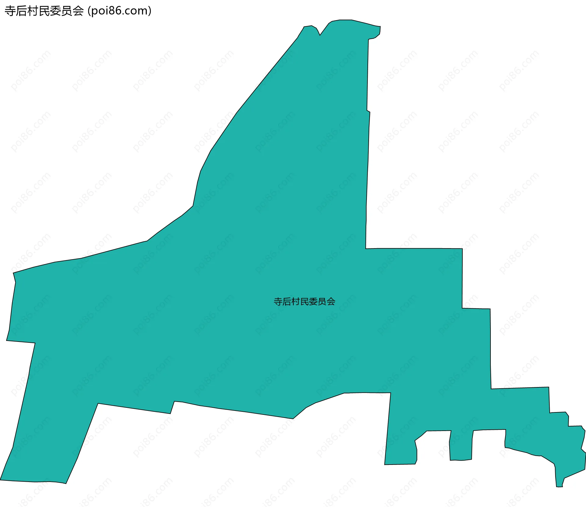 寺后村民委员会边界地图