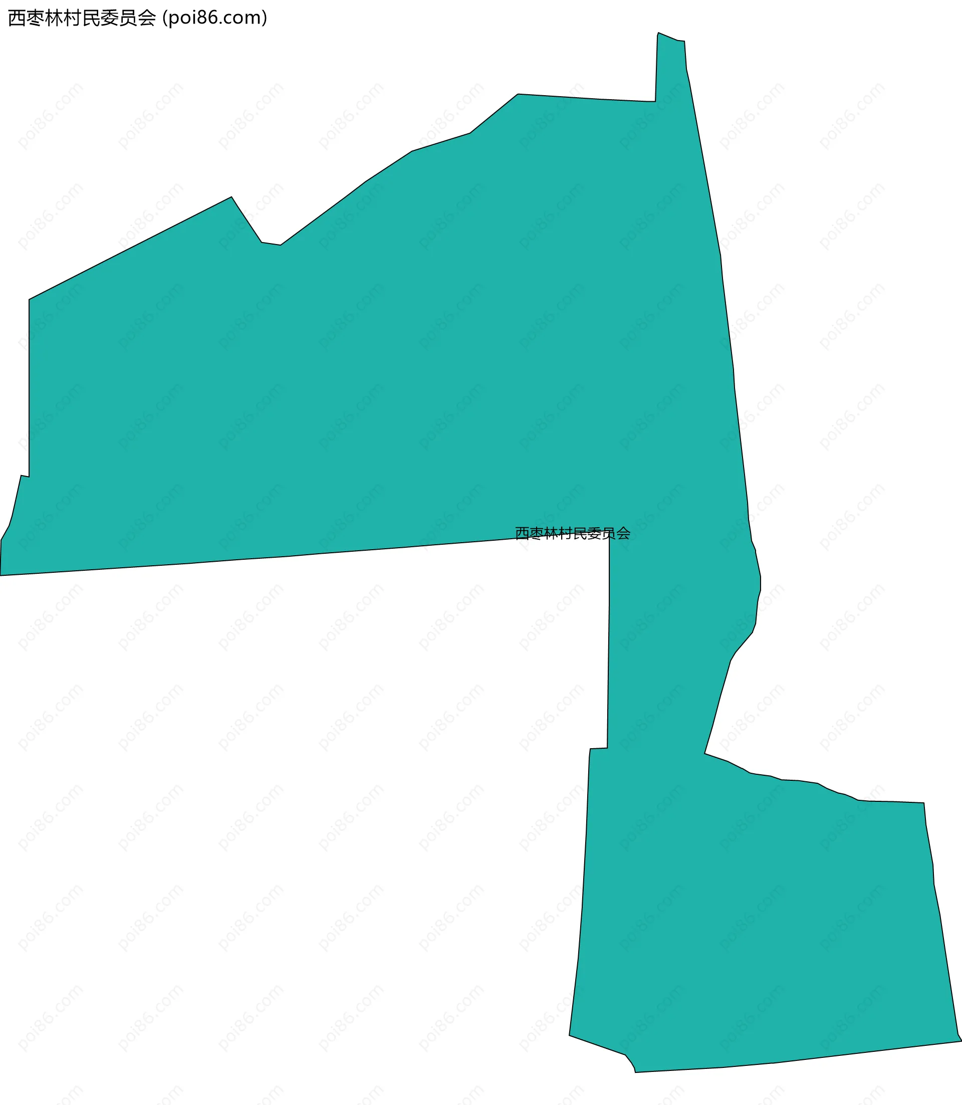 西枣林村民委员会边界地图