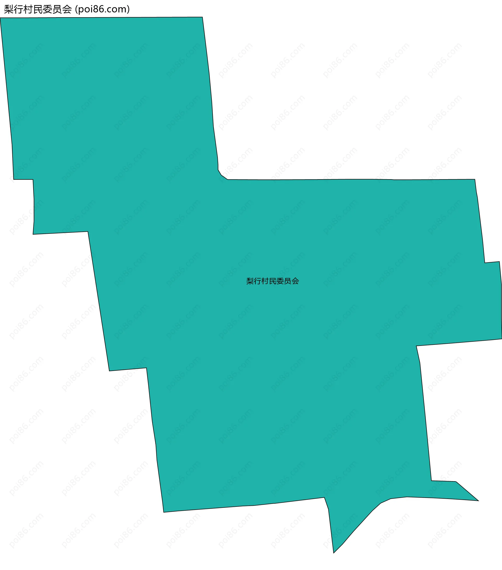 梨行村民委员会边界地图