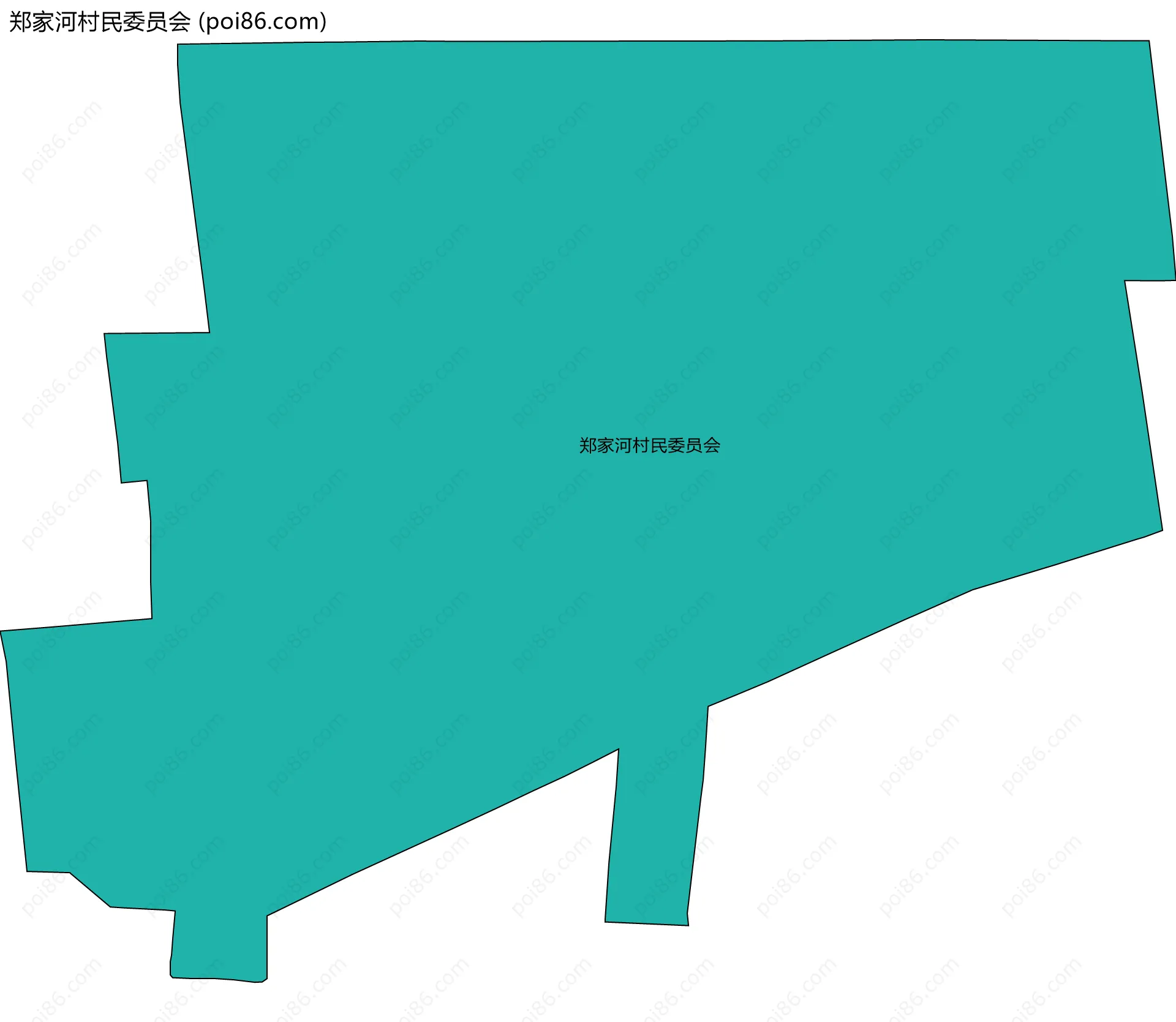 郑家河村民委员会边界地图