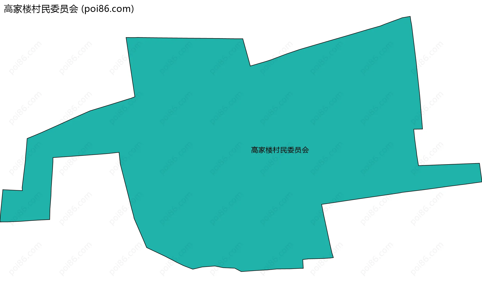 高家楼村民委员会边界地图