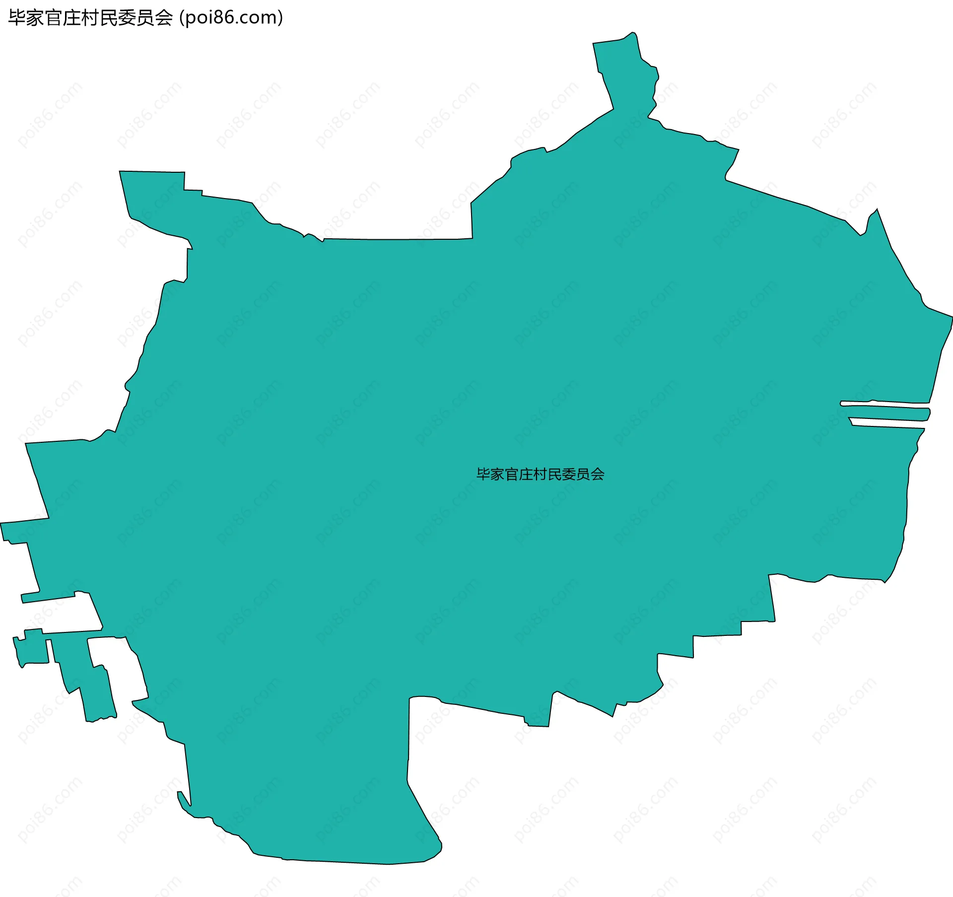 毕家官庄村民委员会边界地图