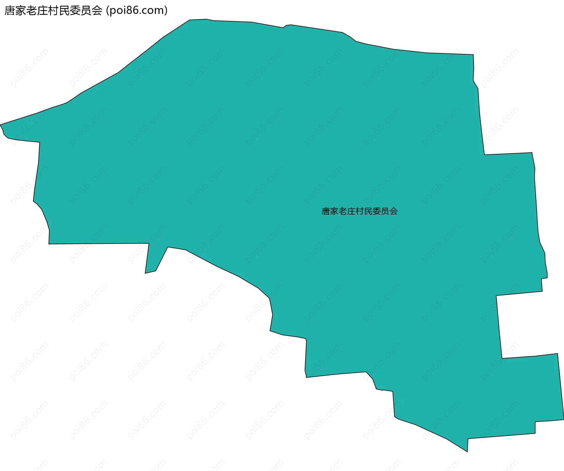 唐家老庄村民委员会边界地图