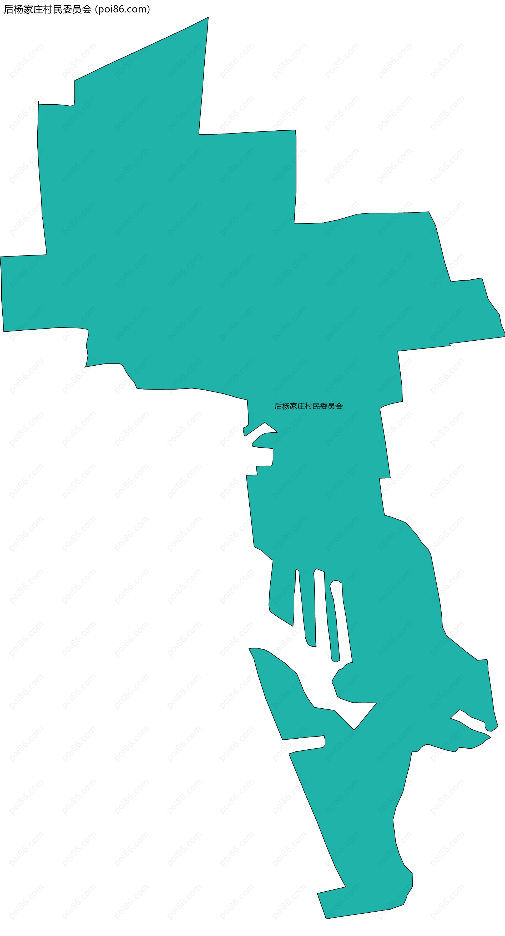 后杨家庄村民委员会边界地图