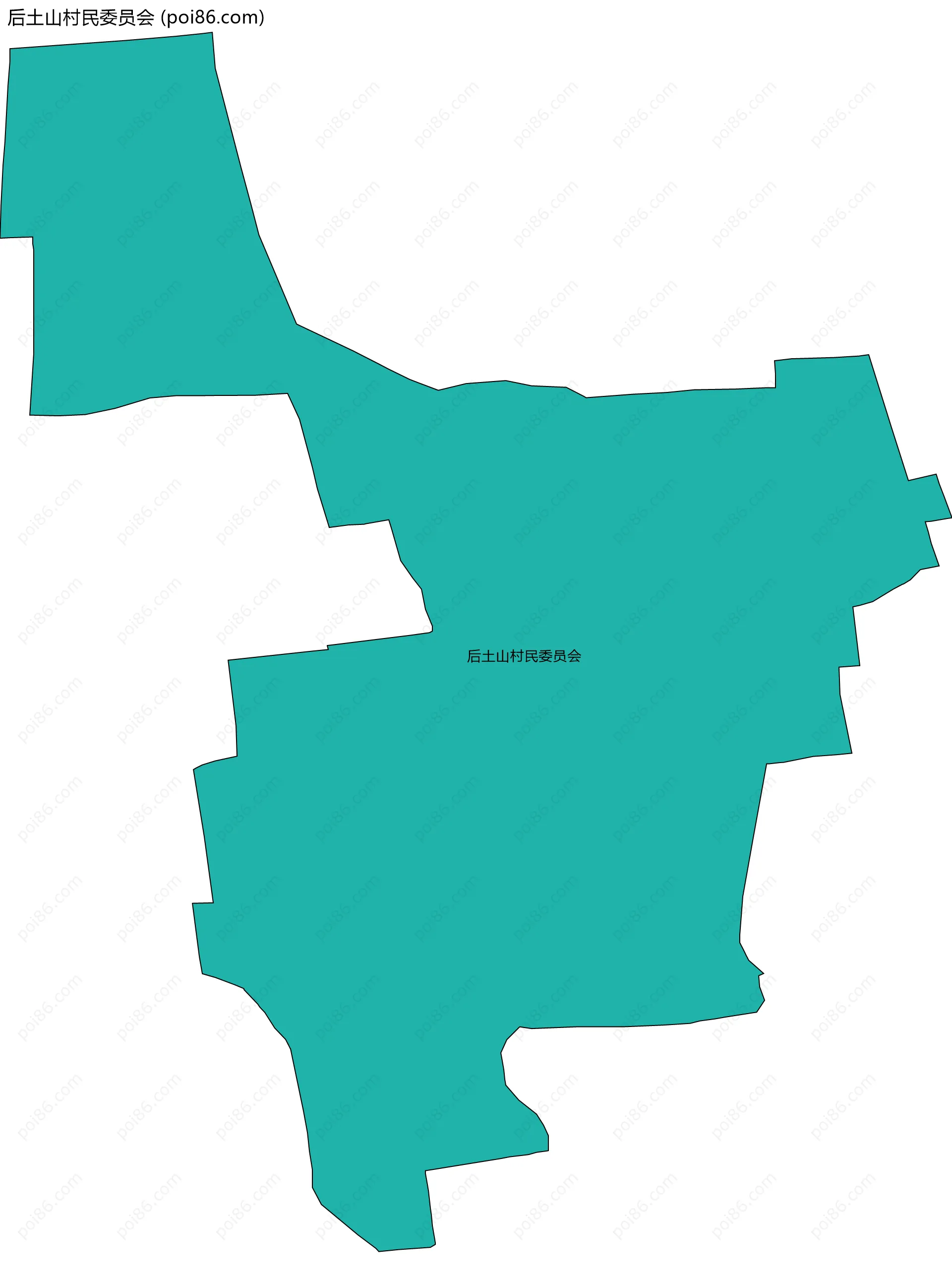 后土山村民委员会边界地图