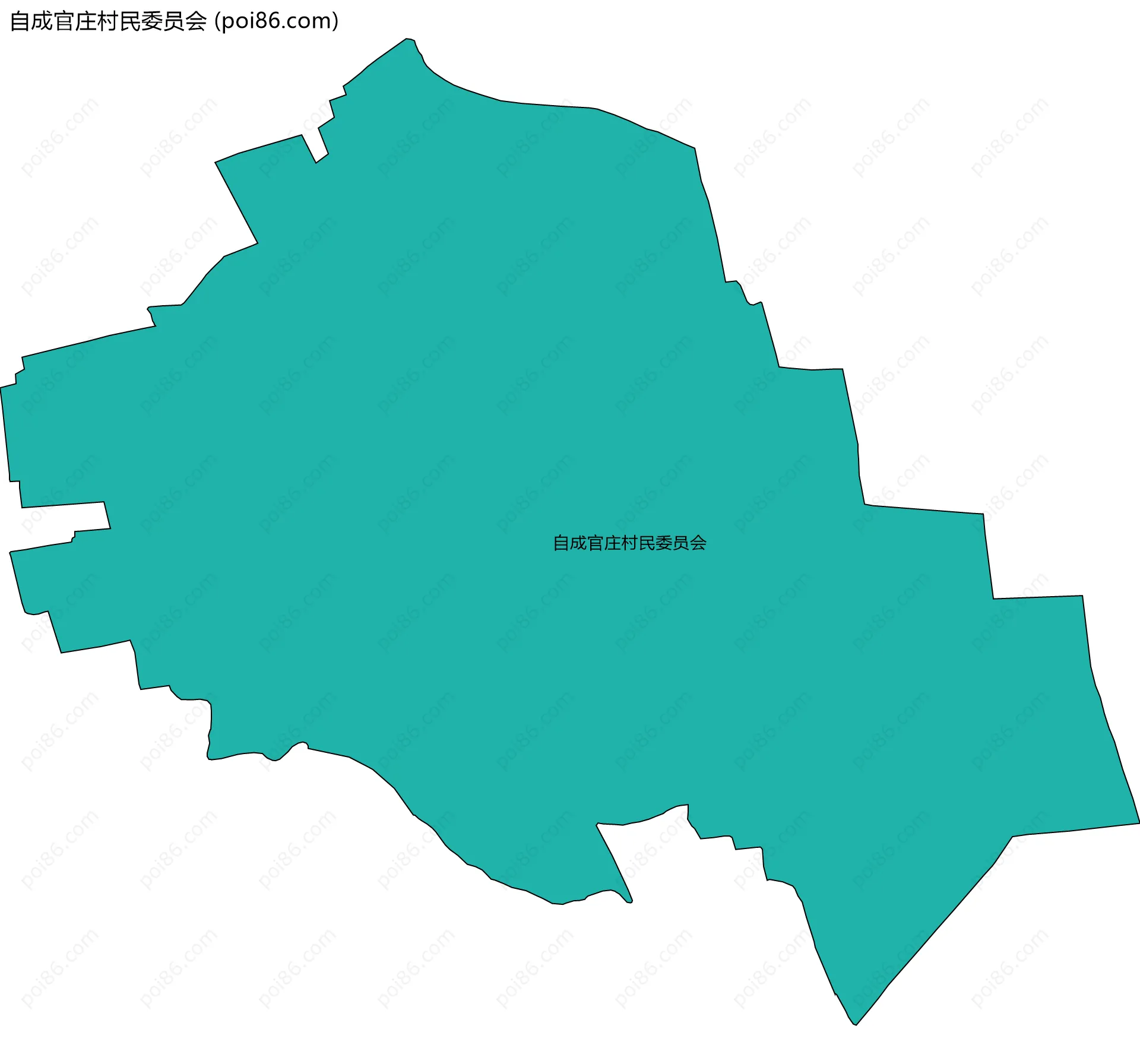 自成官庄村民委员会边界地图