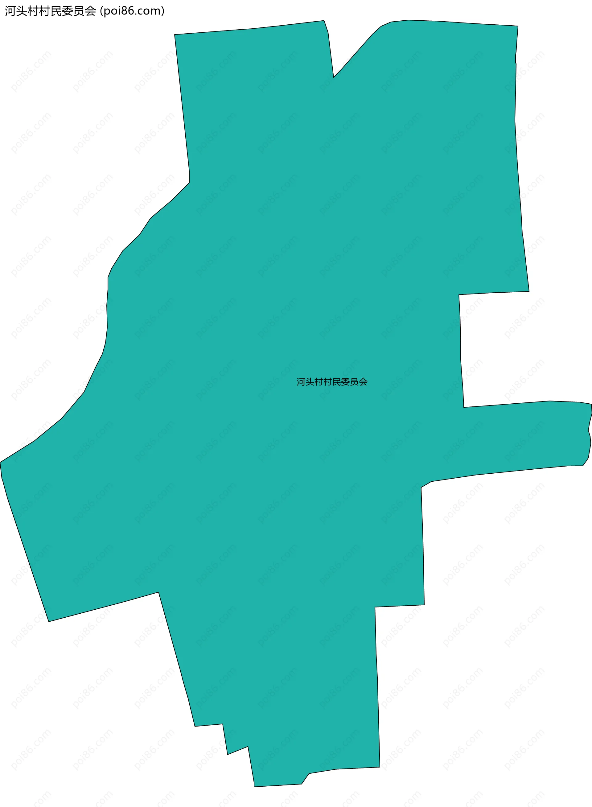河头村村民委员会边界地图