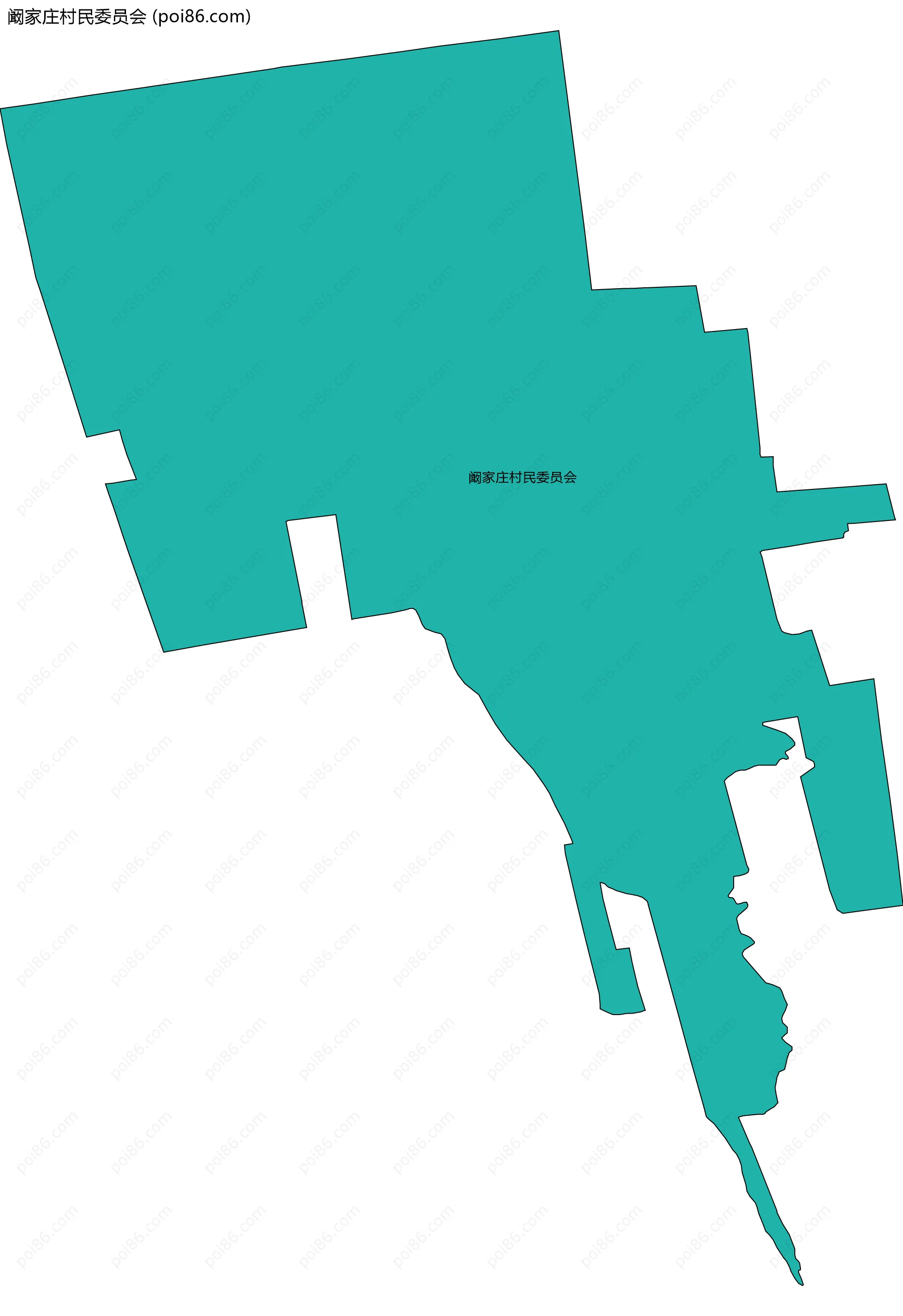阚家庄村民委员会边界地图