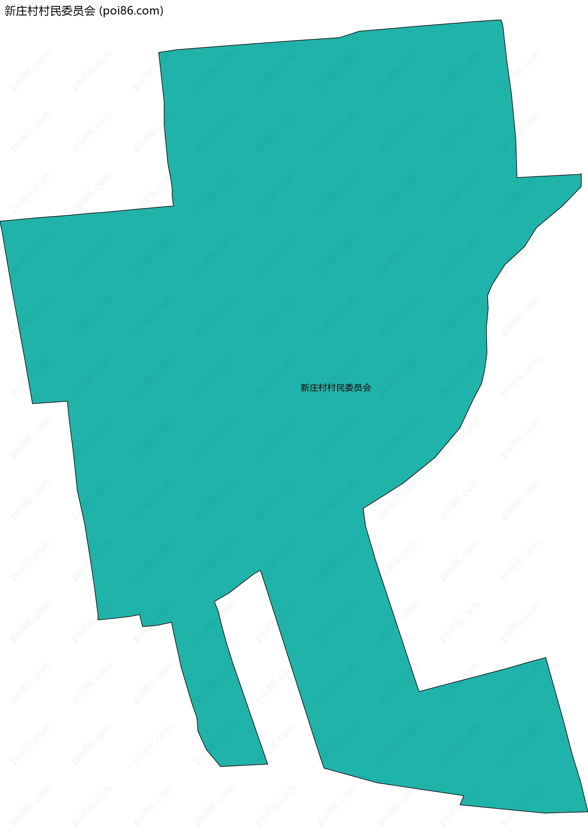 新庄村村民委员会边界地图