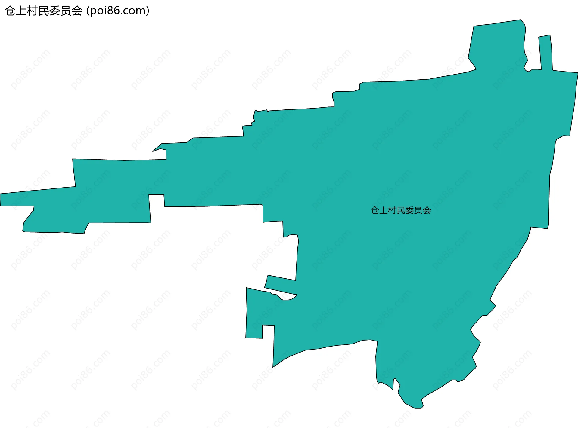 仓上村民委员会边界地图