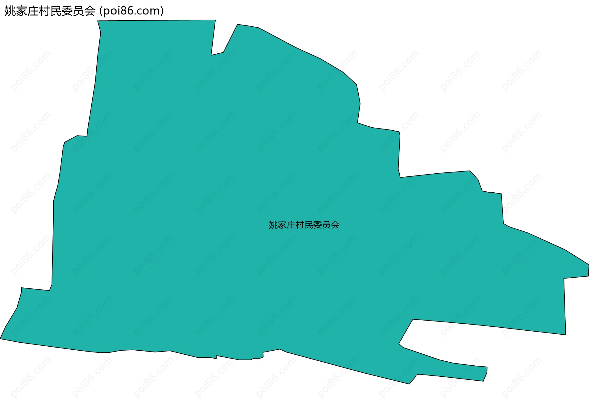 姚家庄村民委员会边界地图