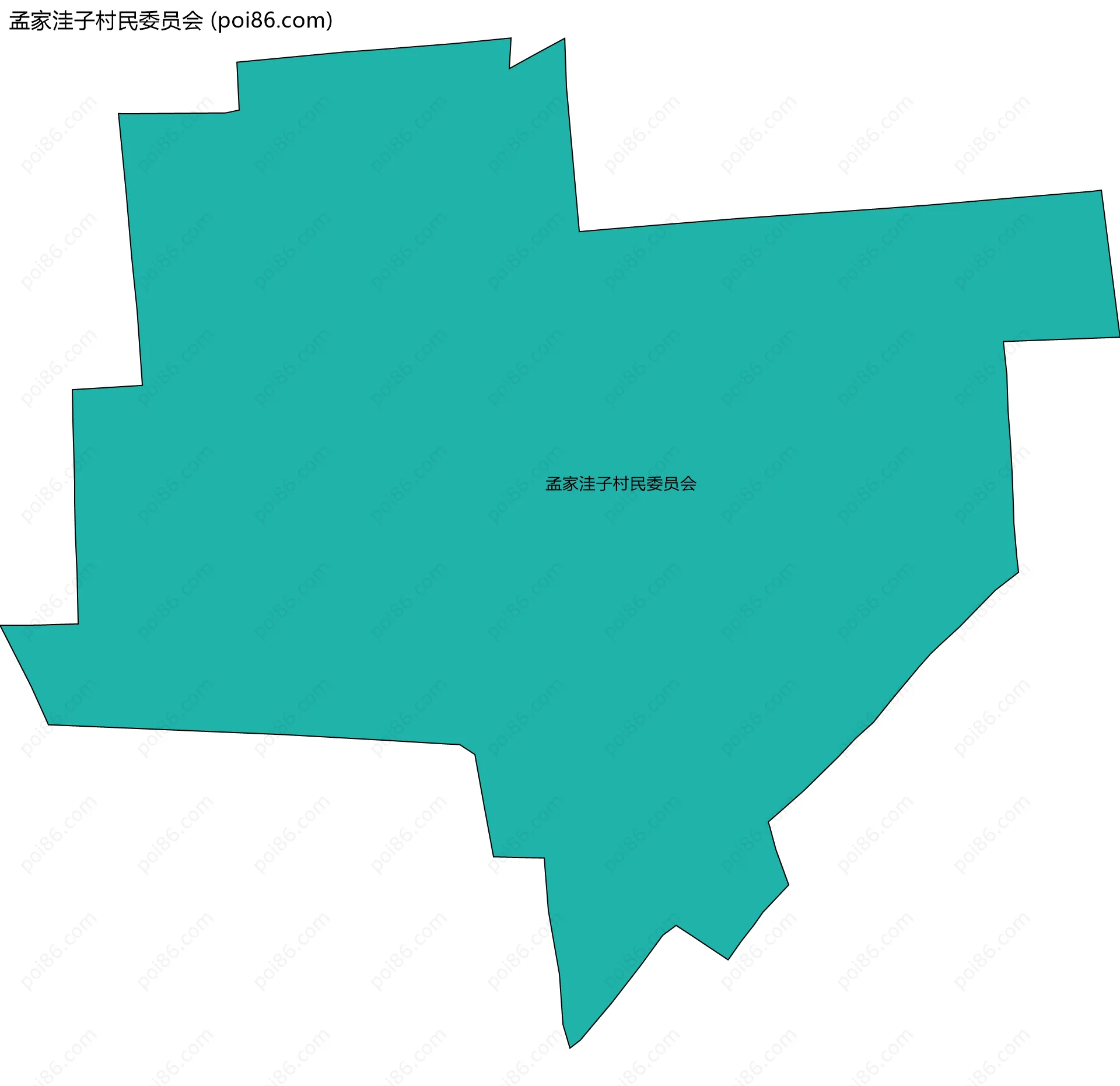孟家洼子村民委员会边界地图
