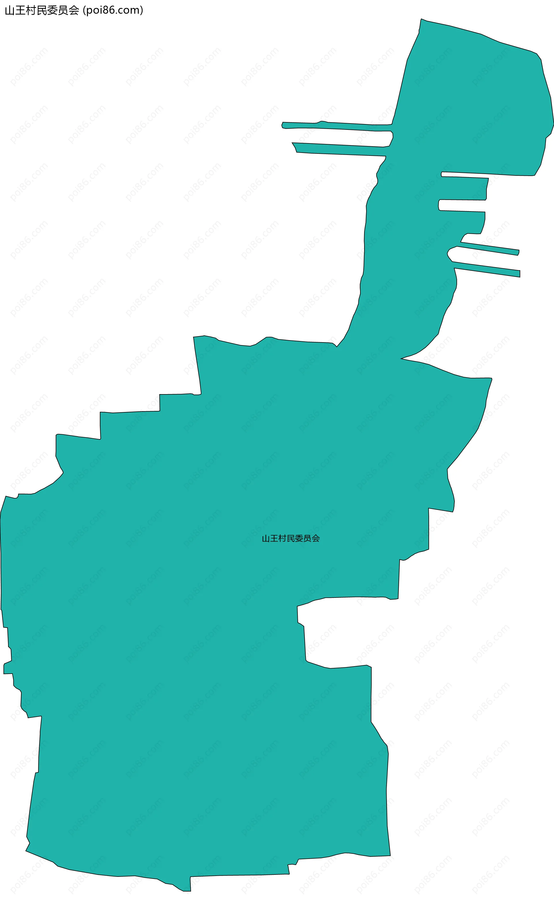 山王村民委员会边界地图