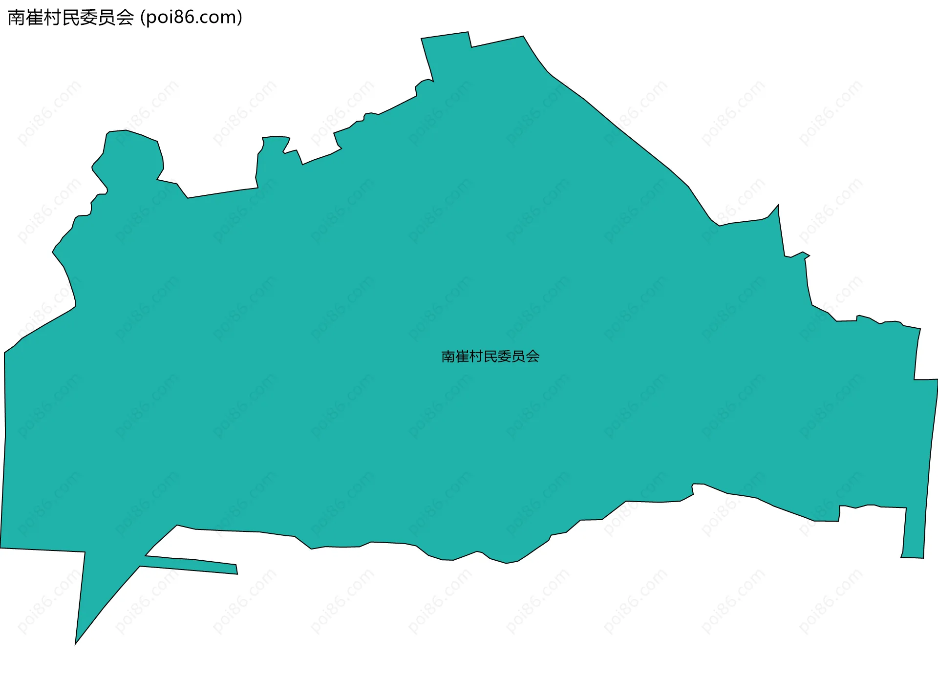 南崔村民委员会边界地图