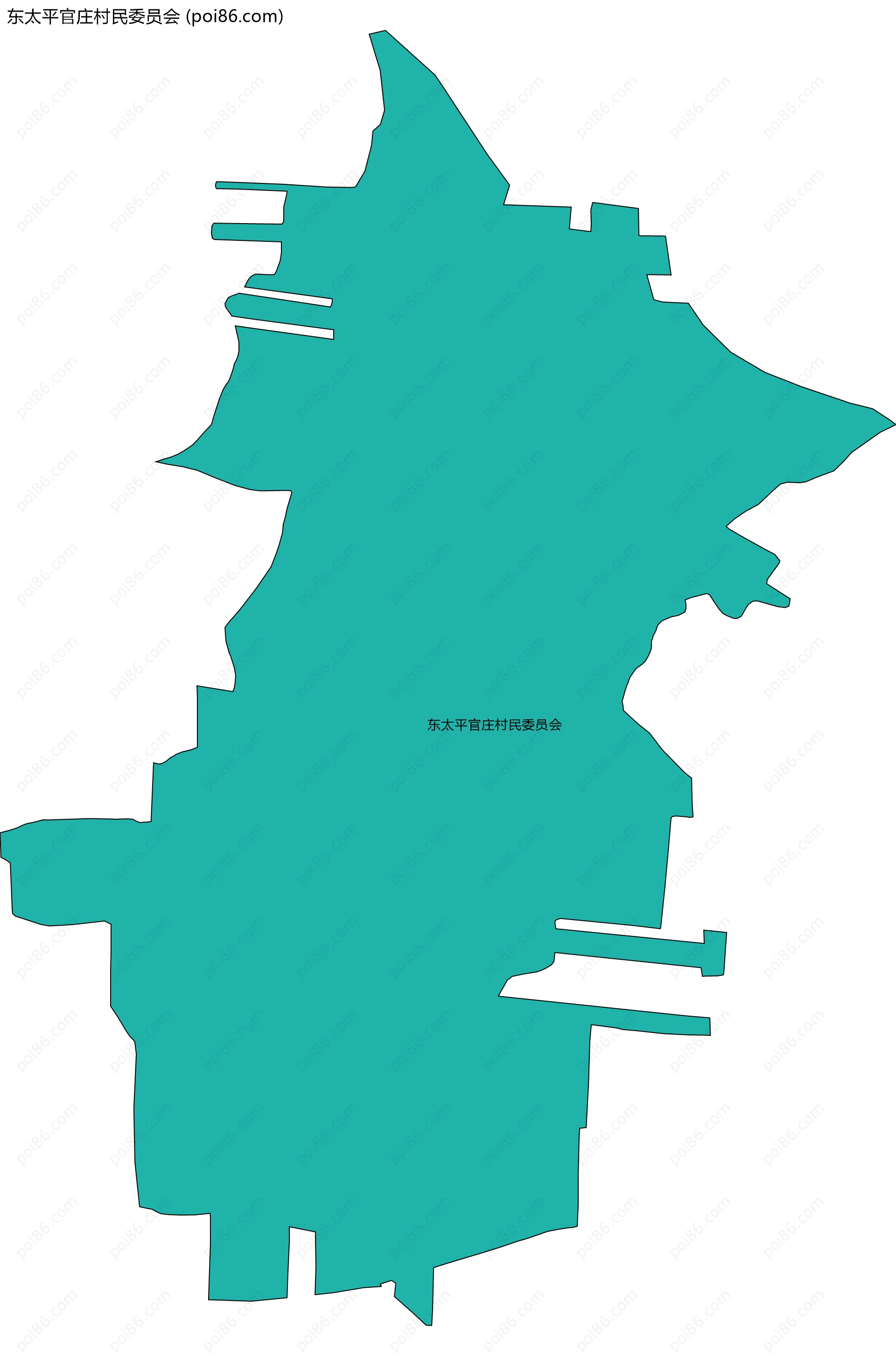 东太平官庄村民委员会边界地图