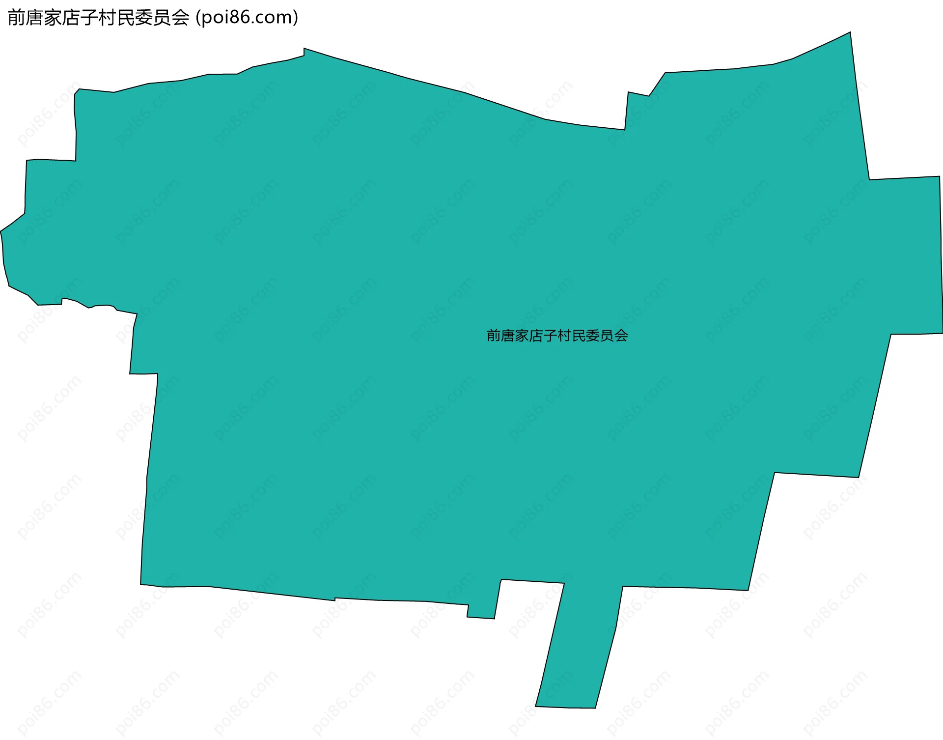 前唐家店子村民委员会边界地图