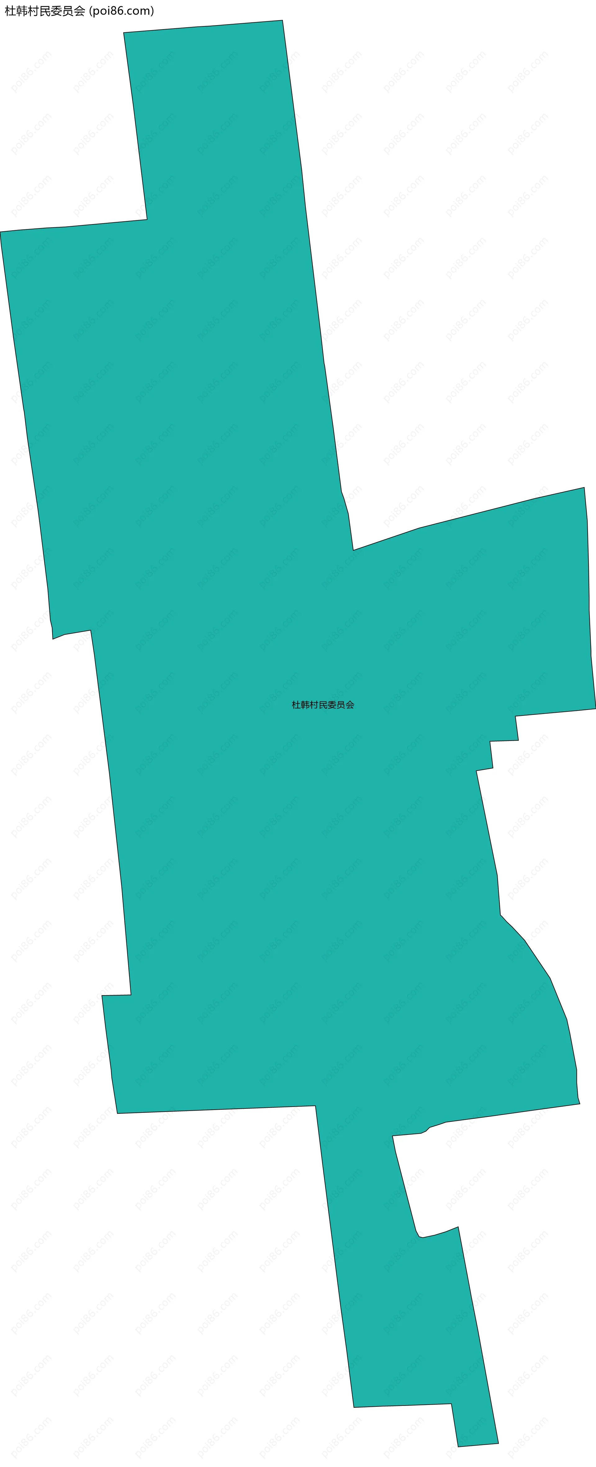 杜韩村民委员会边界地图