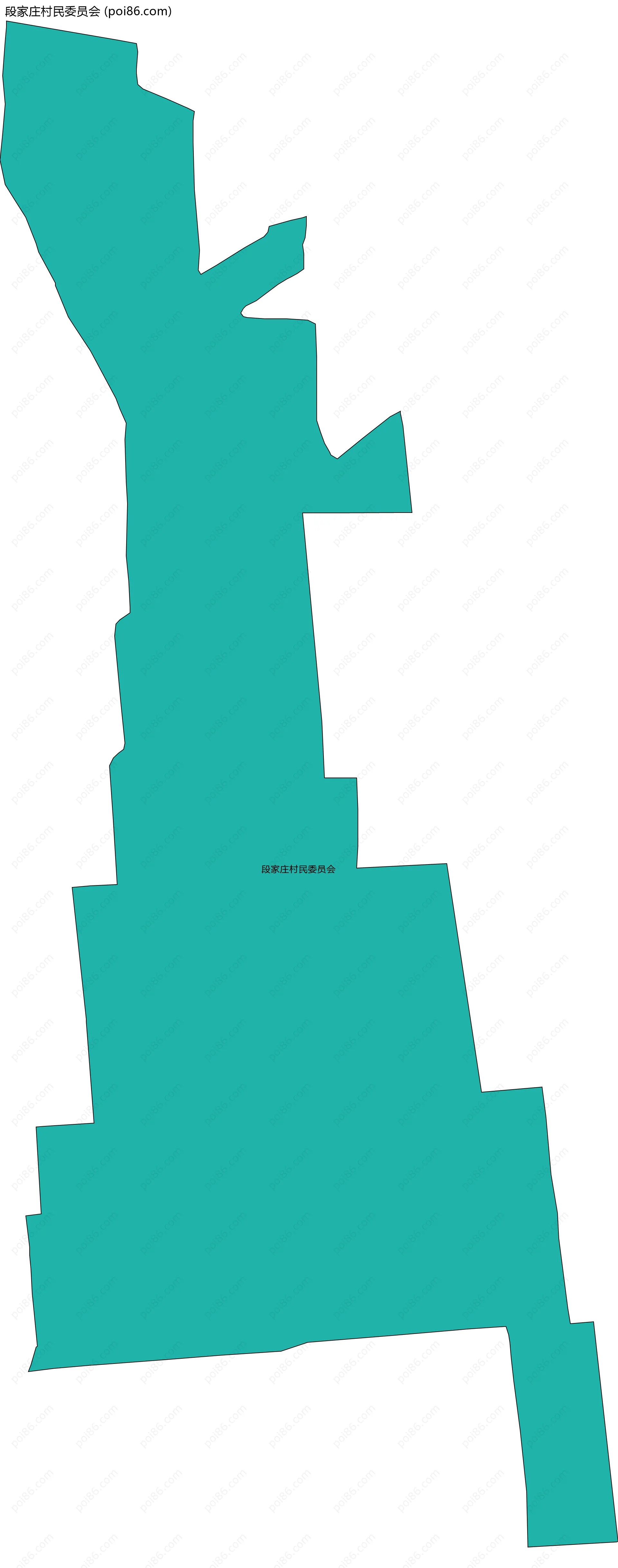 段家庄村民委员会边界地图