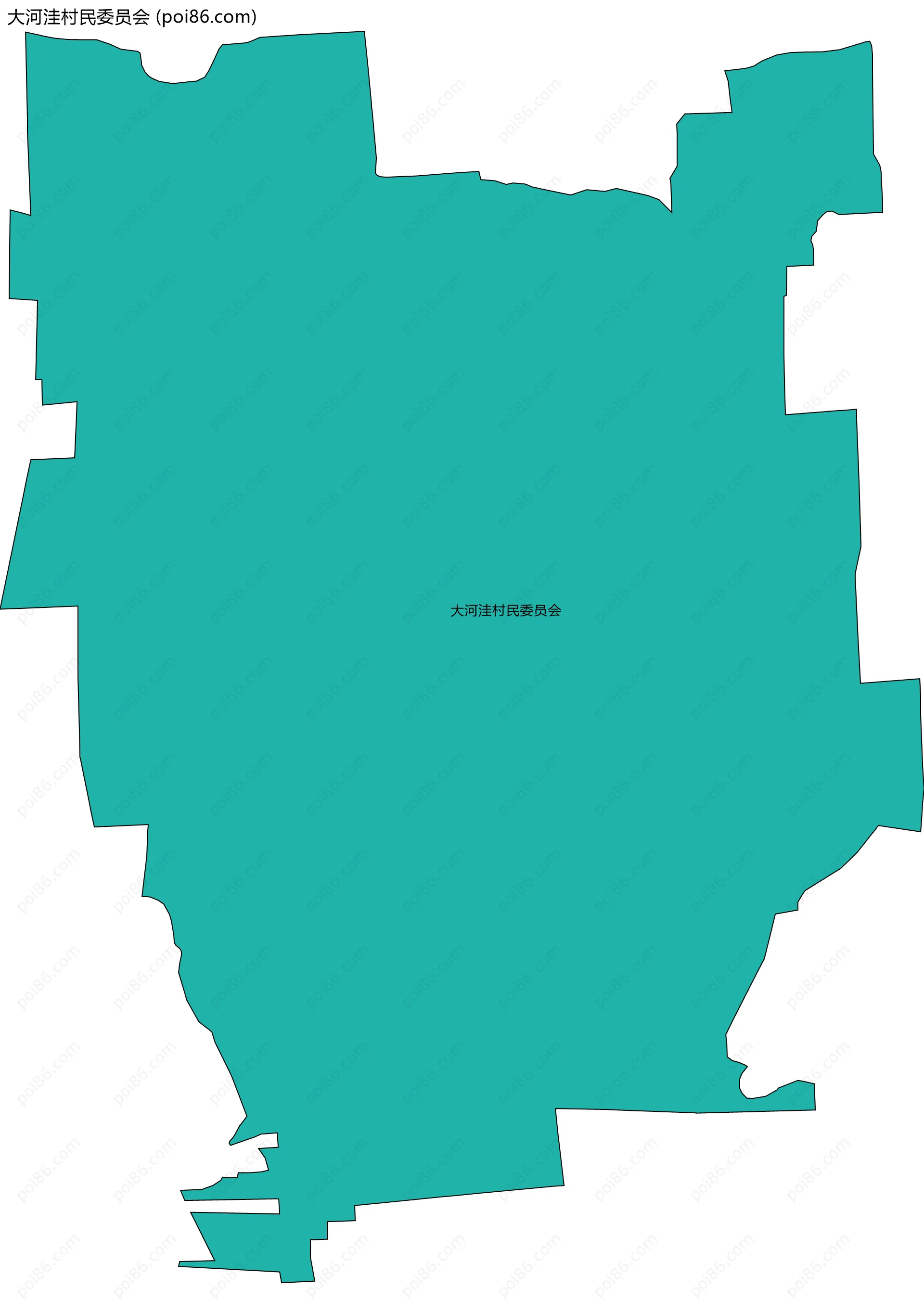 大河洼村民委员会边界地图