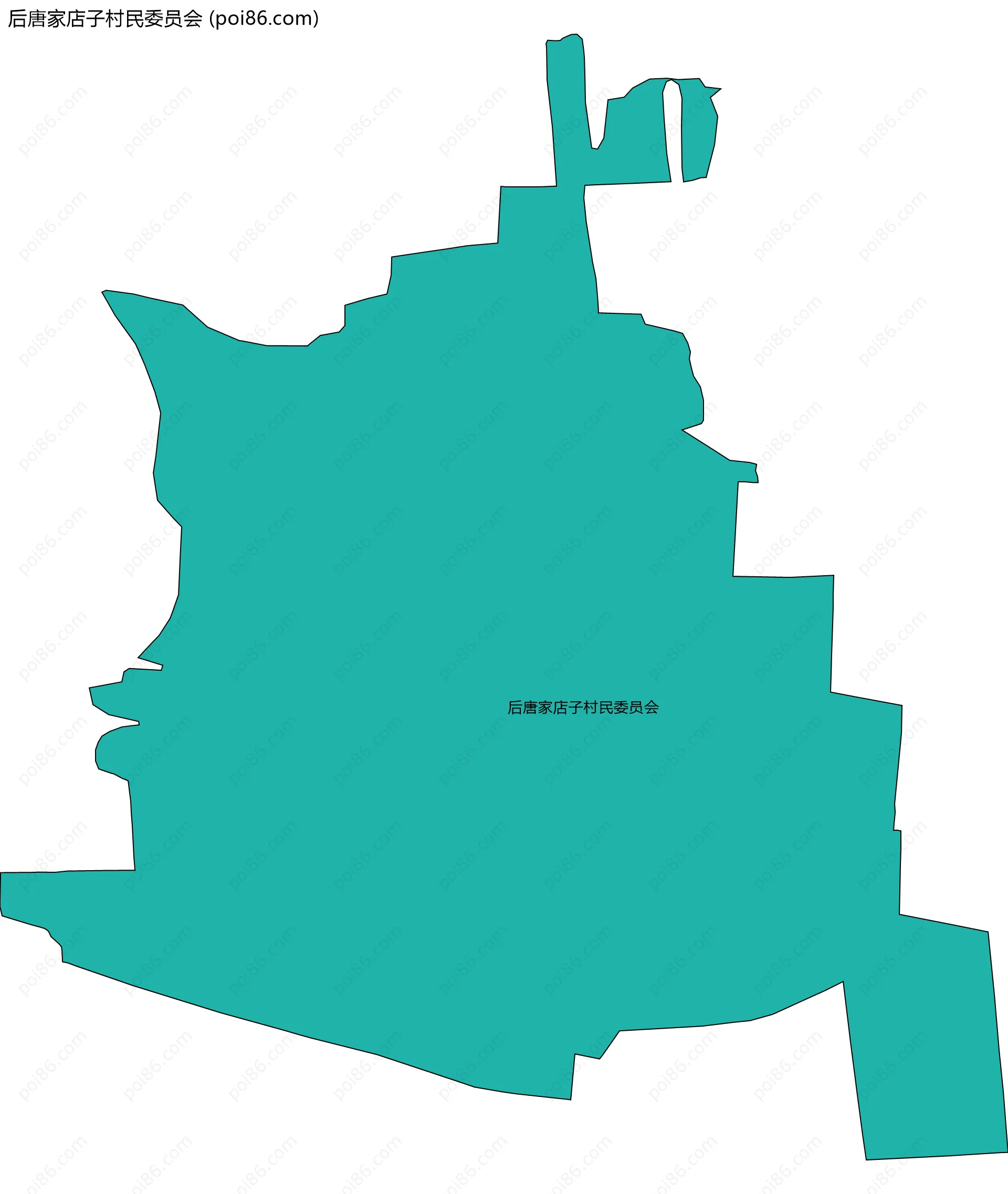 后唐家店子村民委员会边界地图