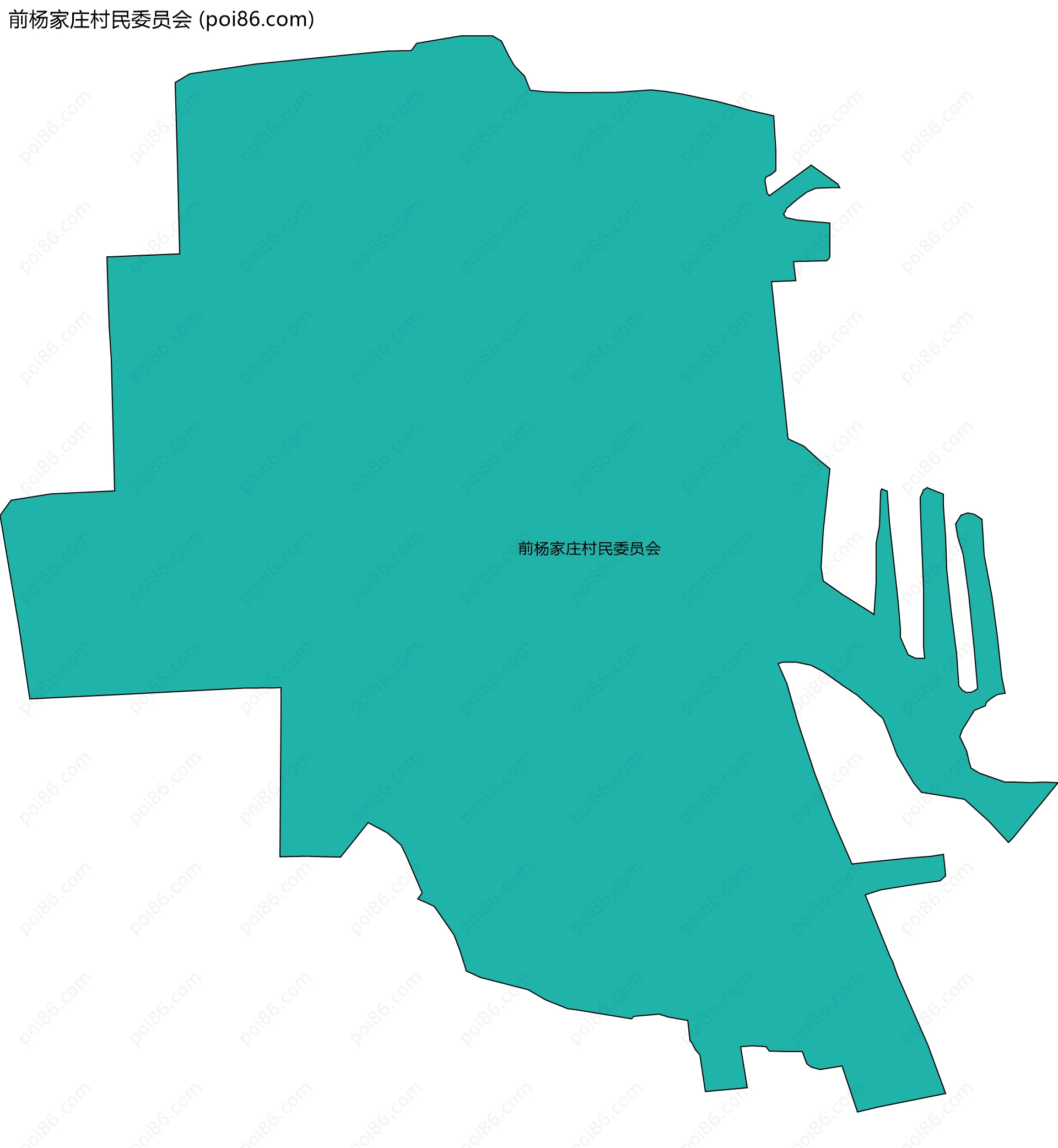 前杨家庄村民委员会边界地图