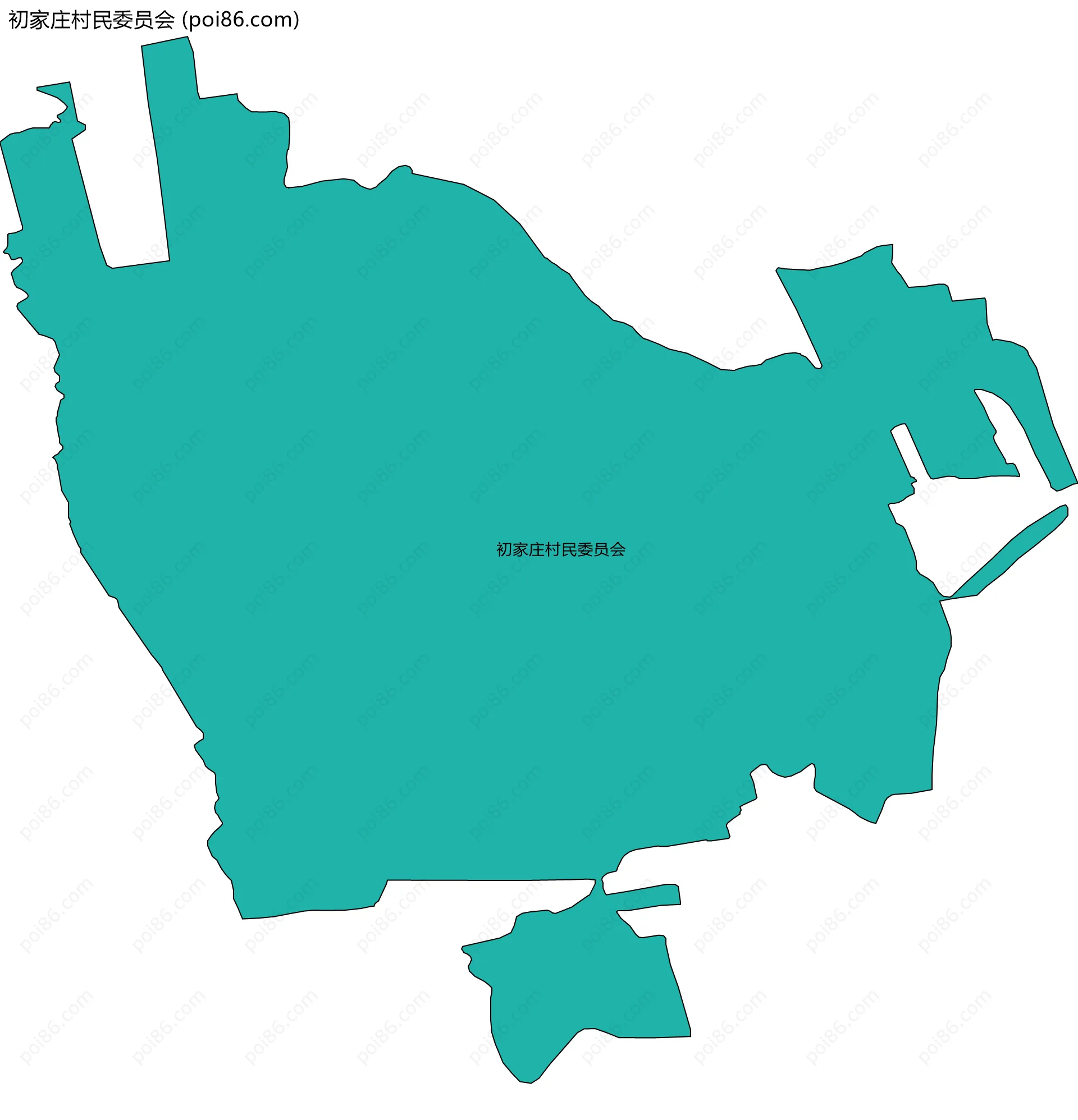 初家庄村民委员会边界地图