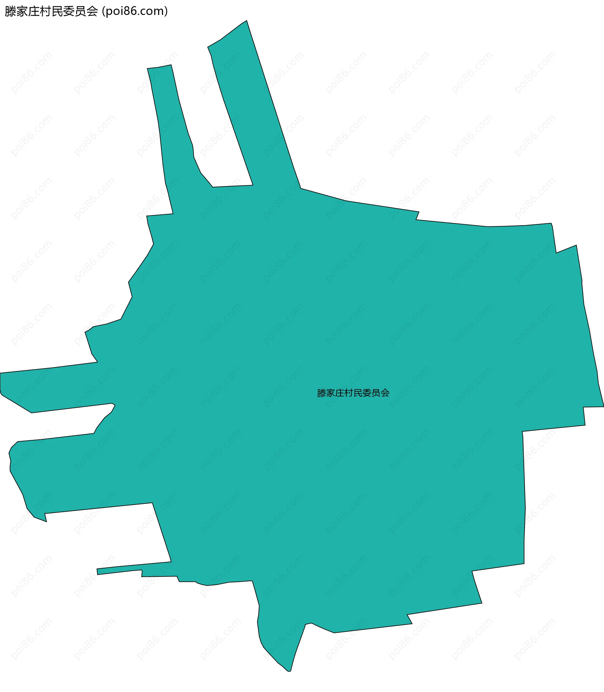 滕家庄村民委员会边界地图