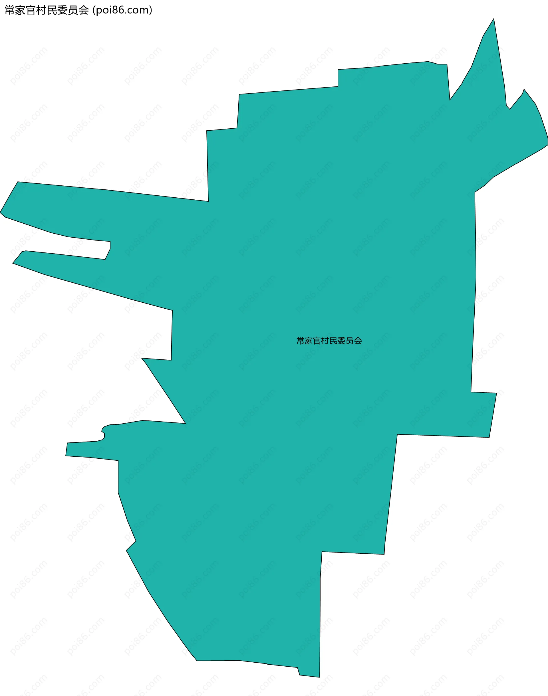 常家官村民委员会边界地图