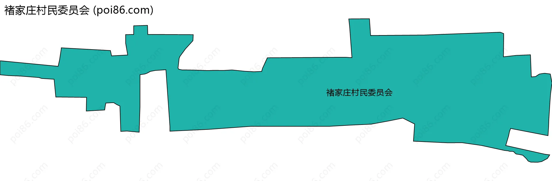 褚家庄村民委员会边界地图