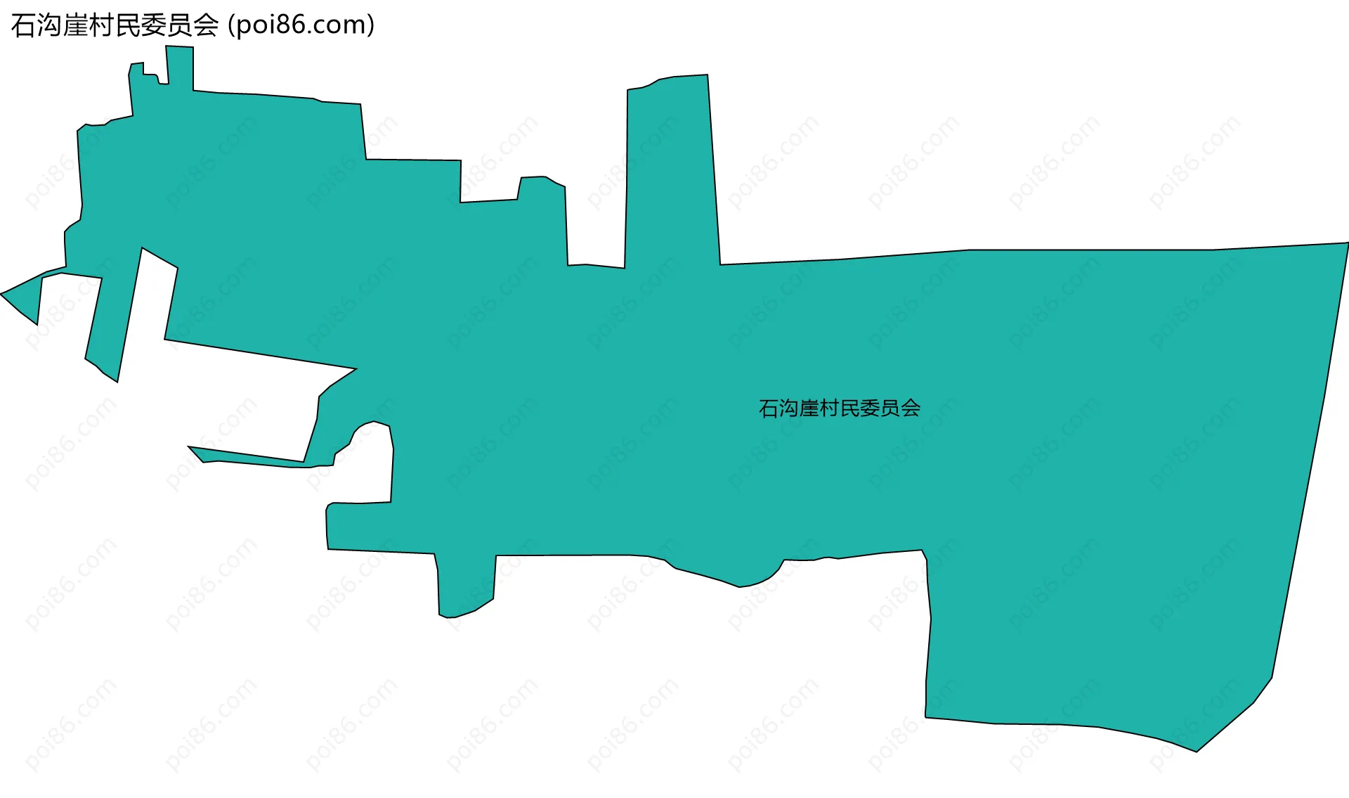 石沟崖村民委员会边界地图