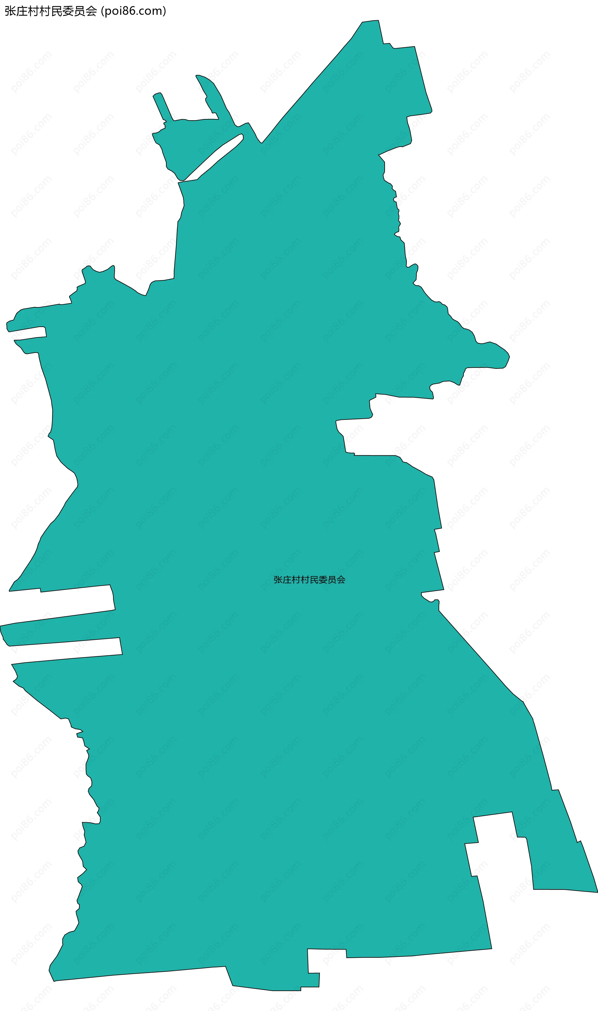 张庄村村民委员会边界地图