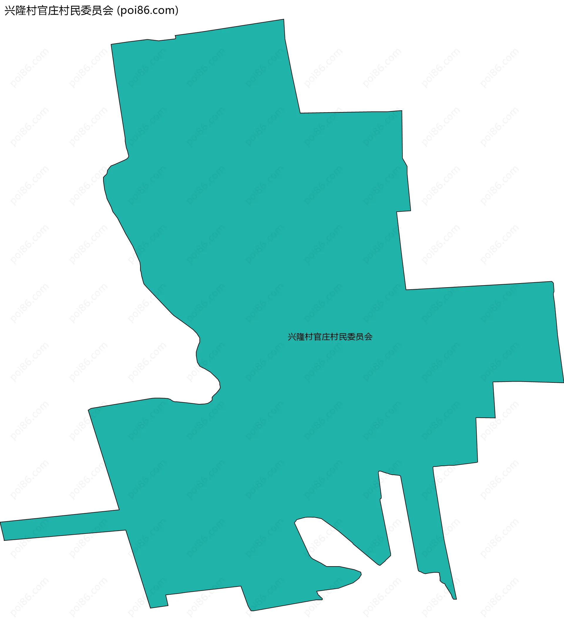 兴隆村官庄村民委员会边界地图