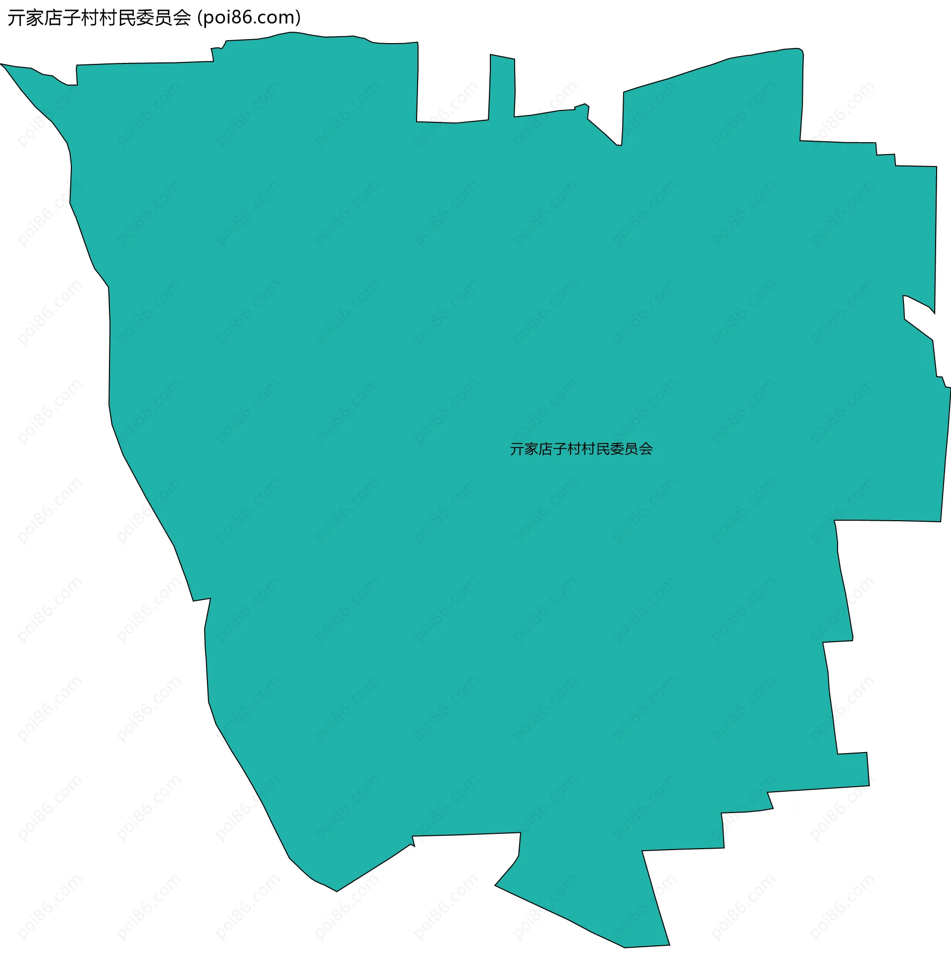 亓家店子村村民委员会边界地图