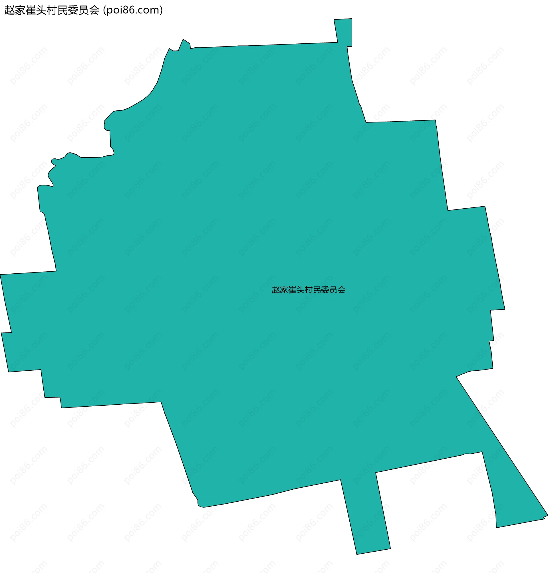 赵家崔头村民委员会边界地图