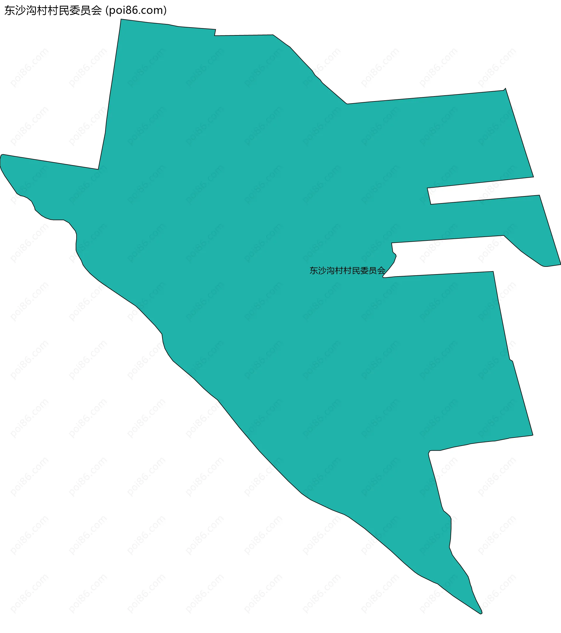 东沙沟村村民委员会边界地图