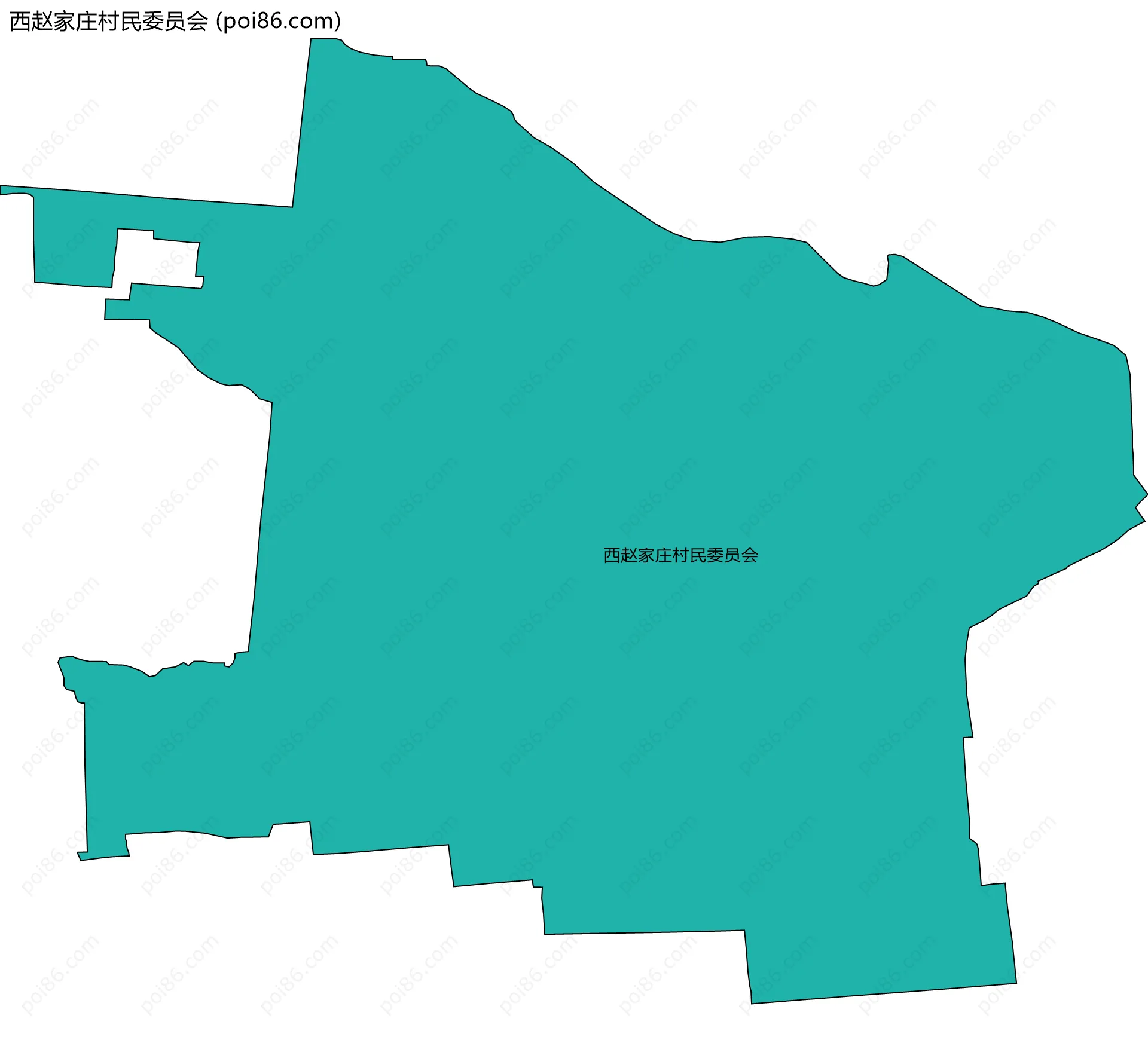 西赵家庄村民委员会边界地图