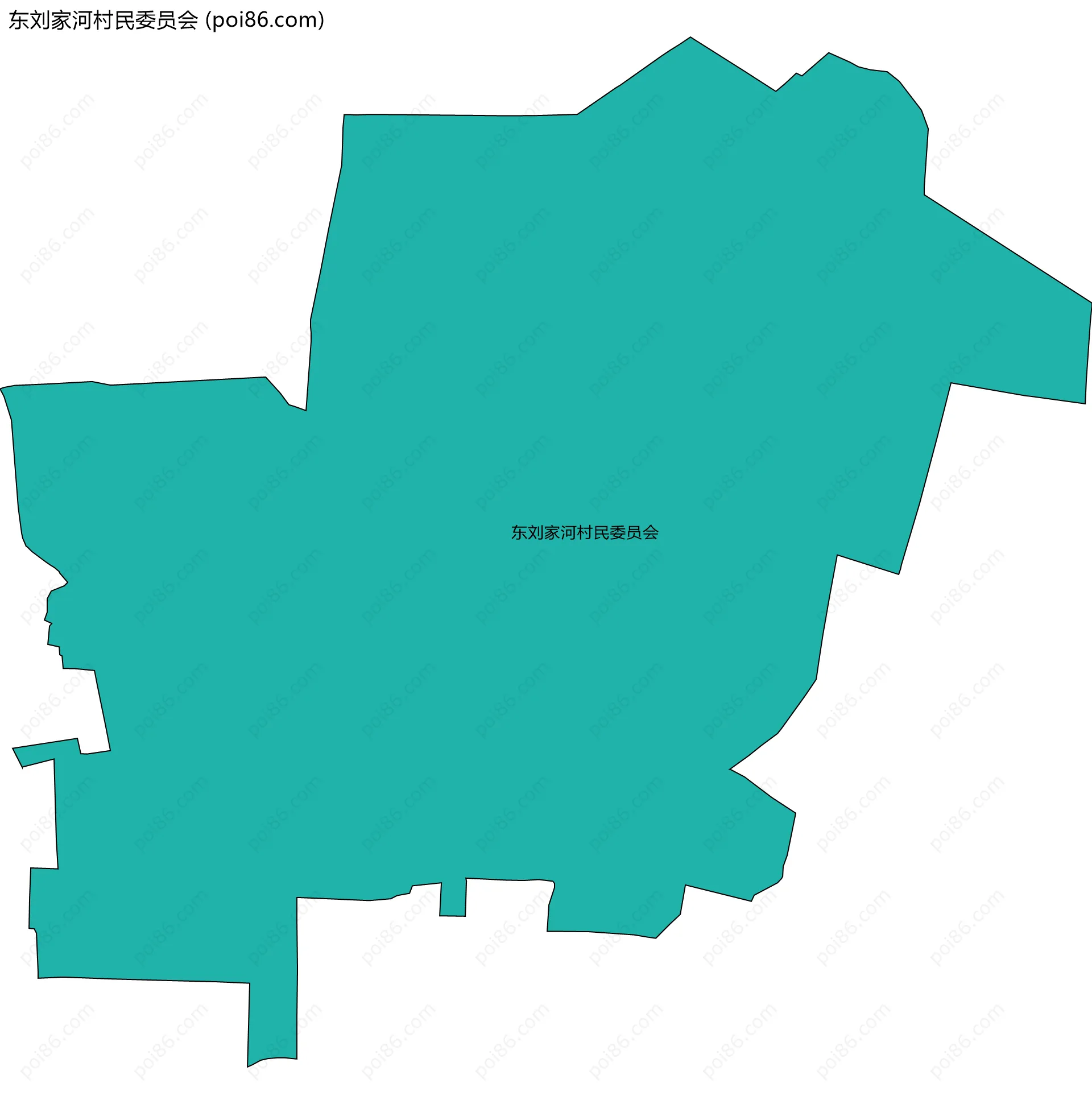 东刘家河村民委员会边界地图