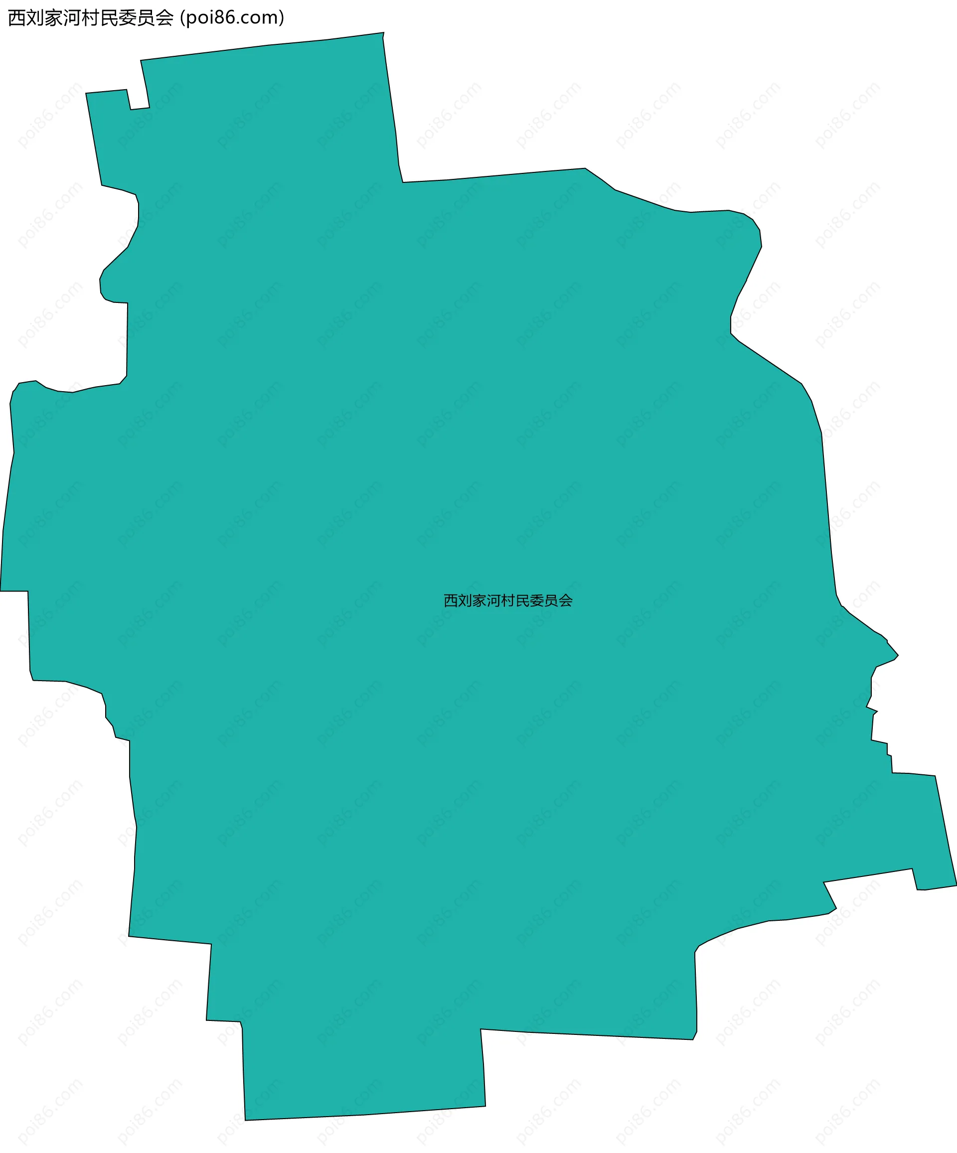 西刘家河村民委员会边界地图