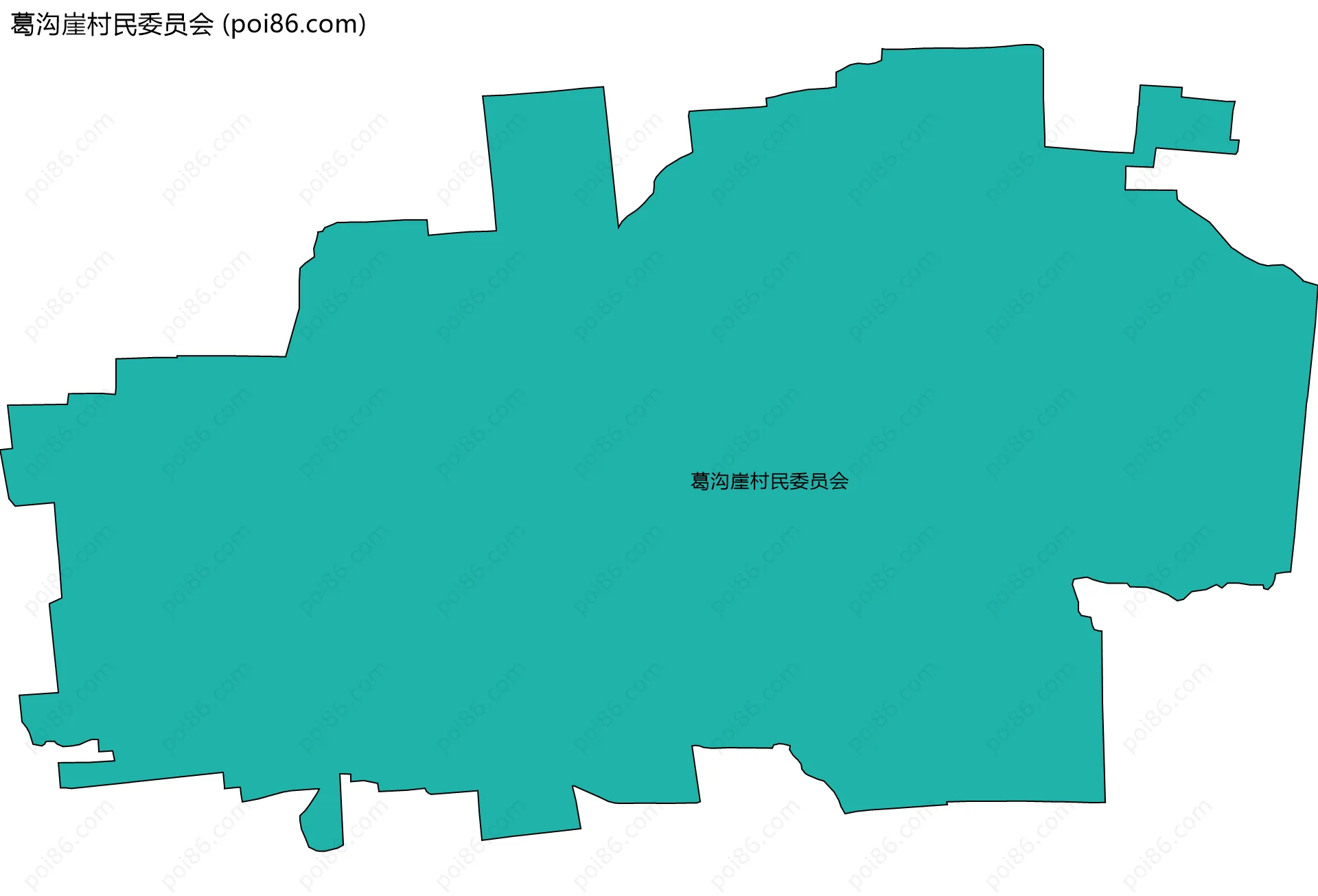 葛沟崖村民委员会边界地图