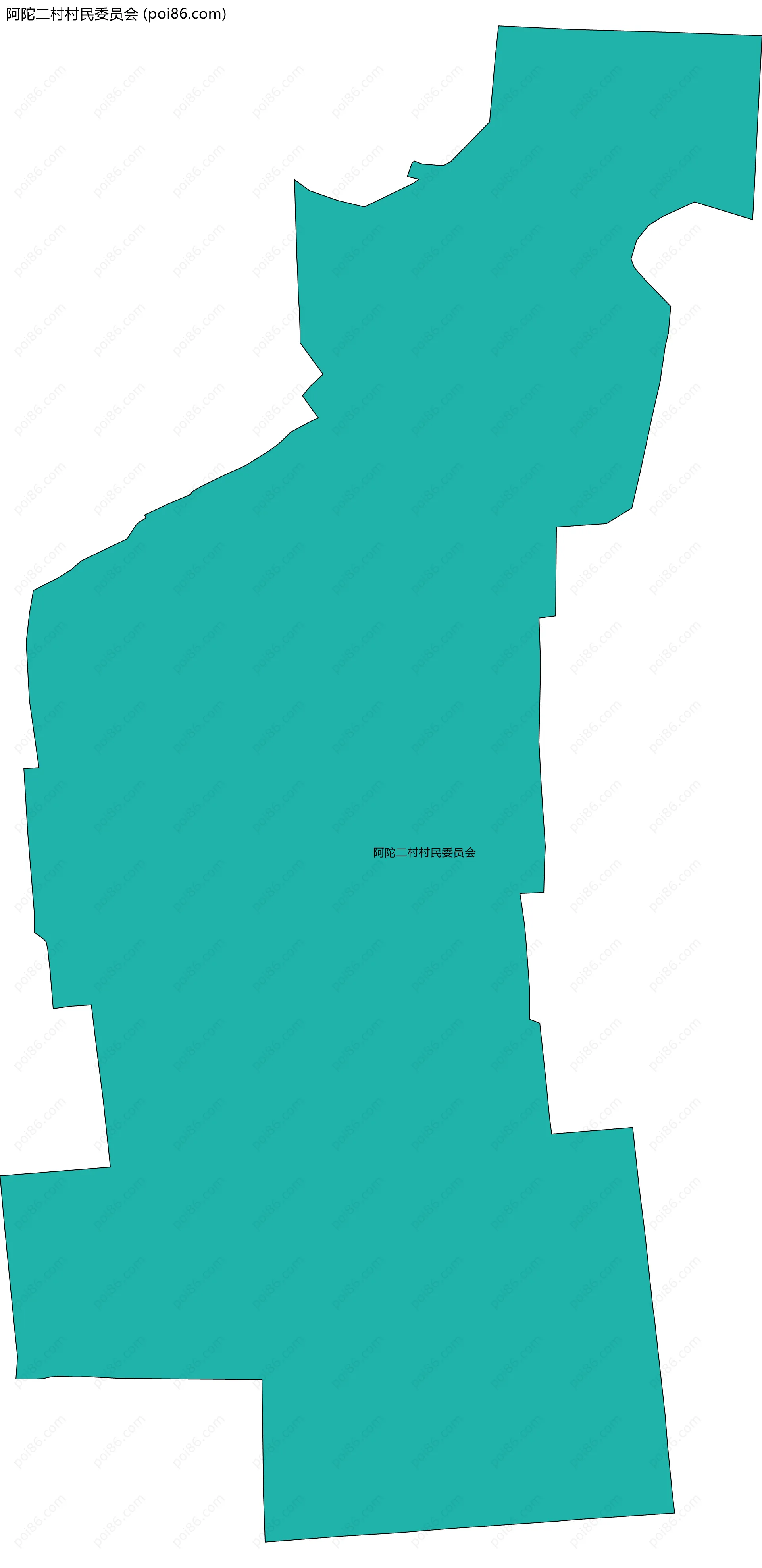 阿陀二村村民委员会边界地图