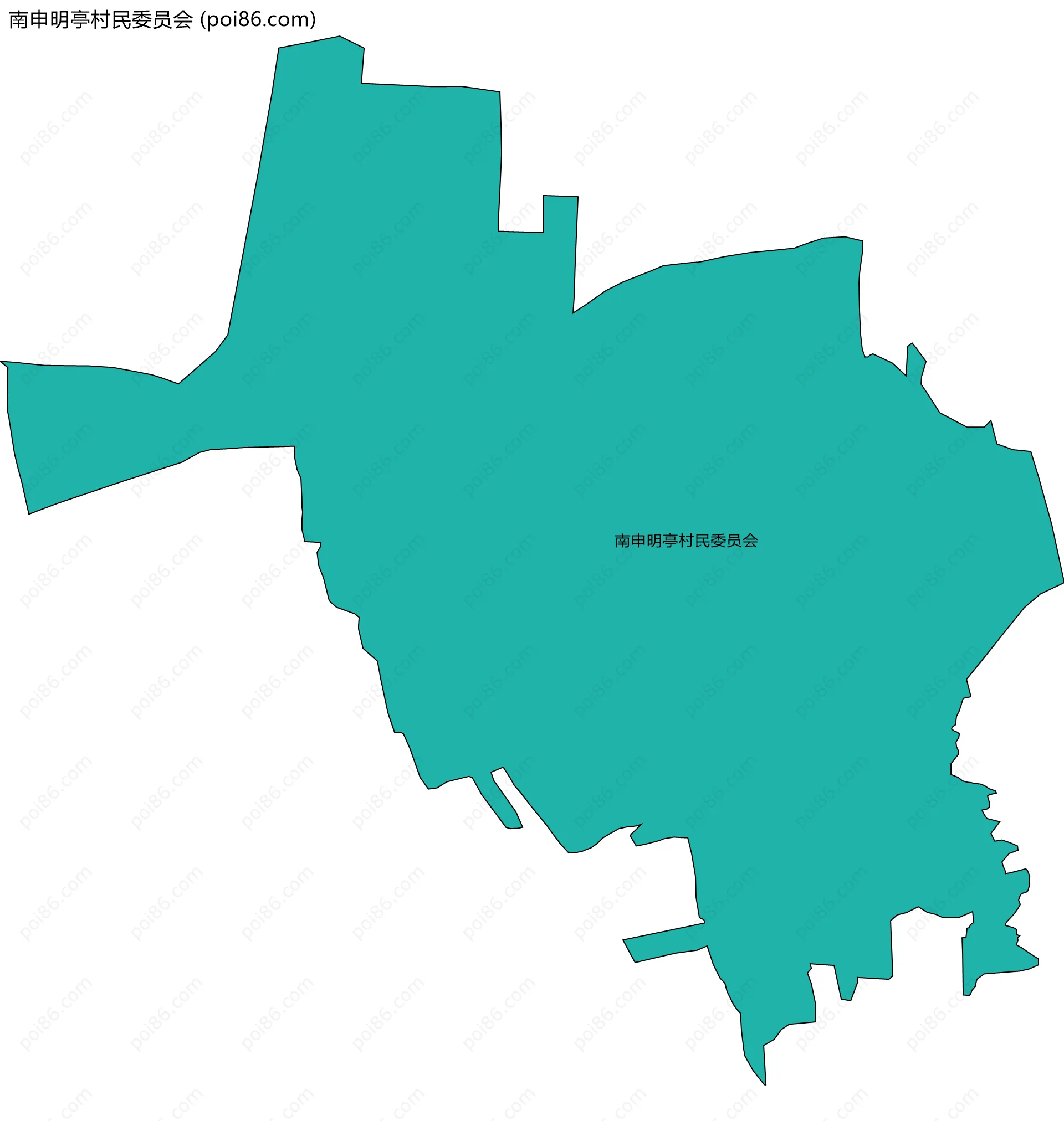 南申明亭村民委员会边界地图