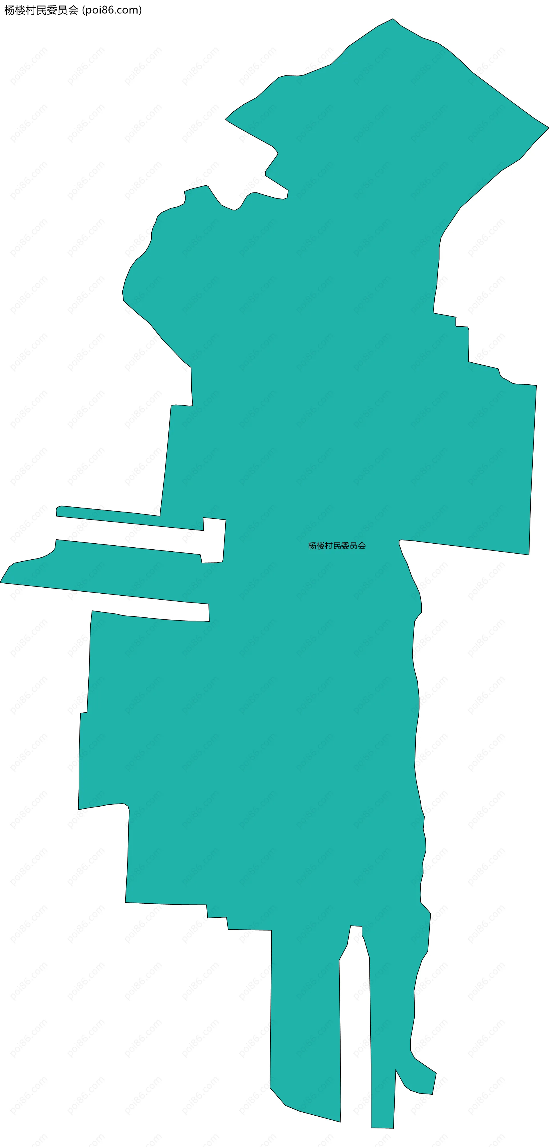 杨楼村民委员会边界地图