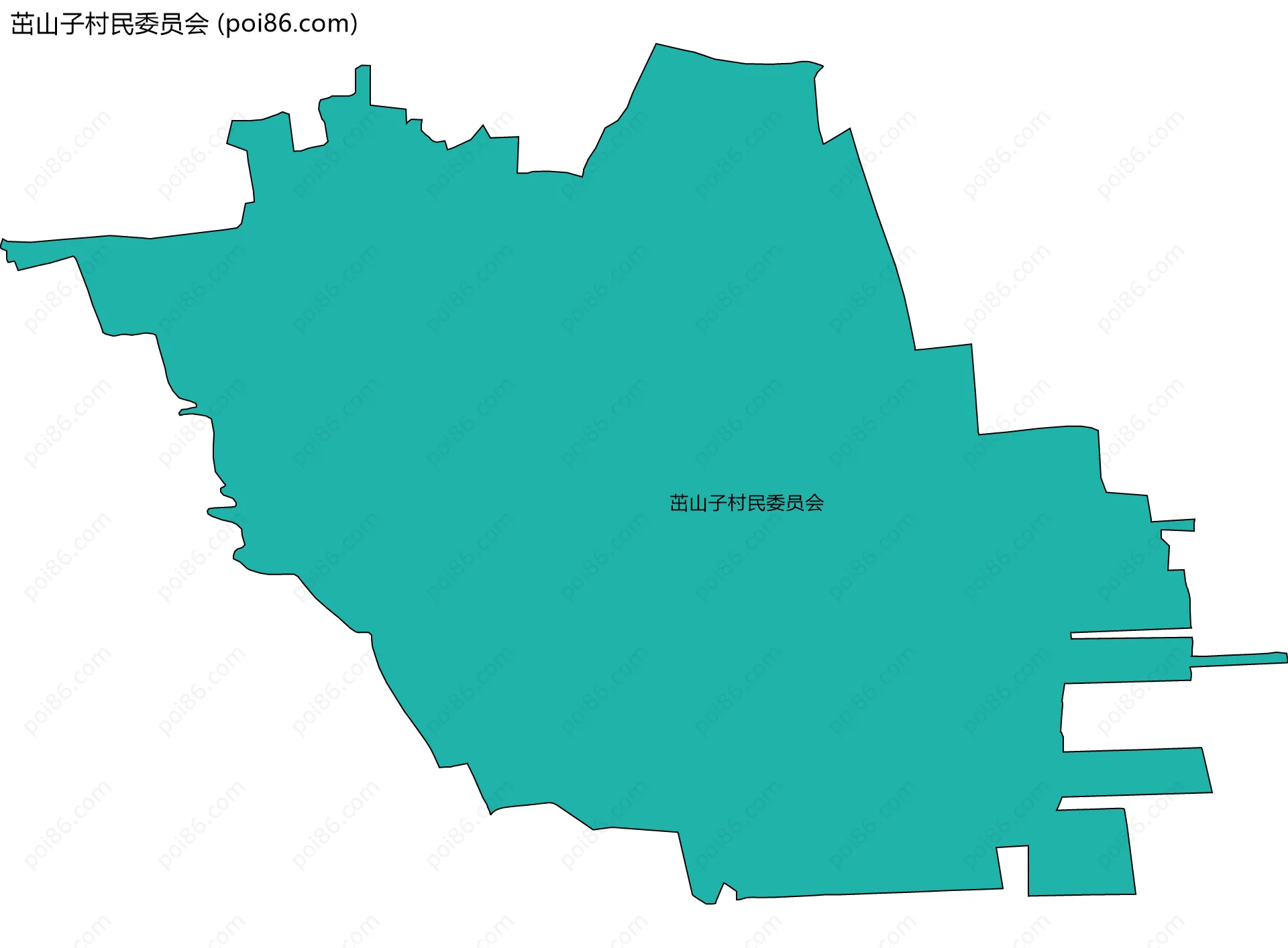 茁山子村民委员会边界地图