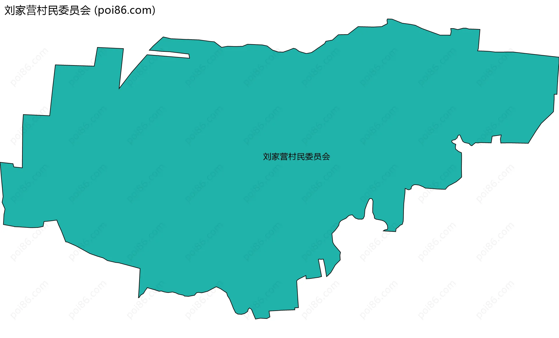 刘家营村民委员会边界地图