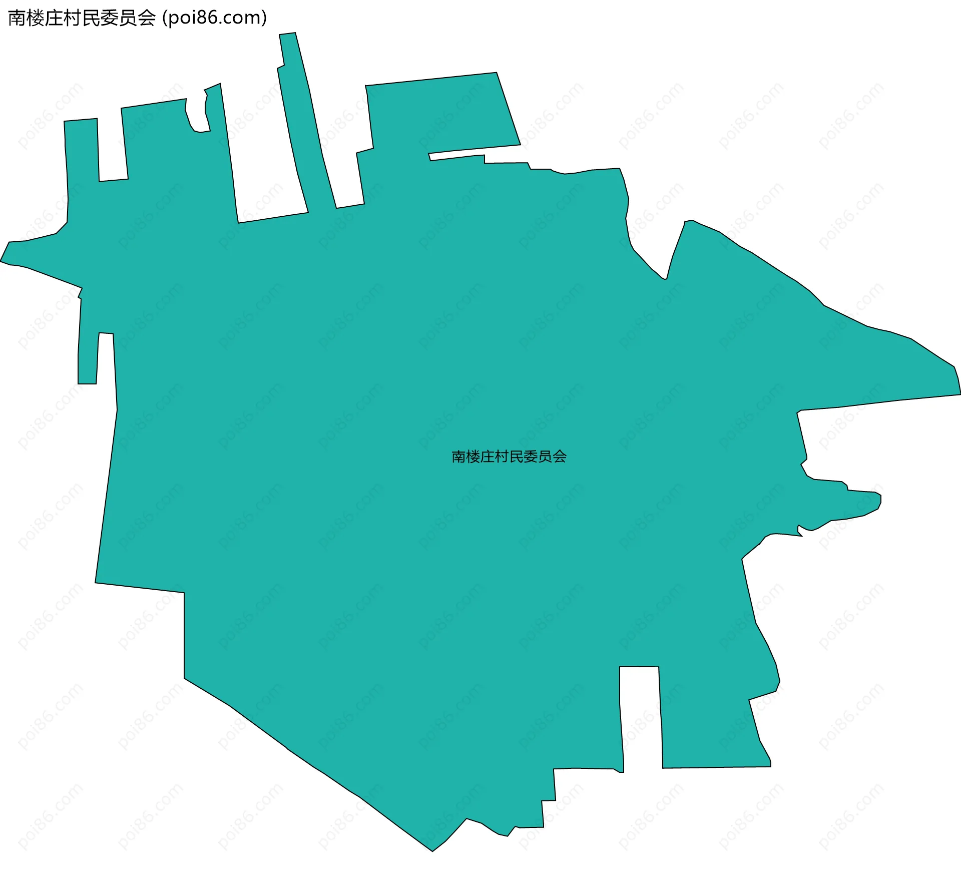 南楼庄村民委员会边界地图