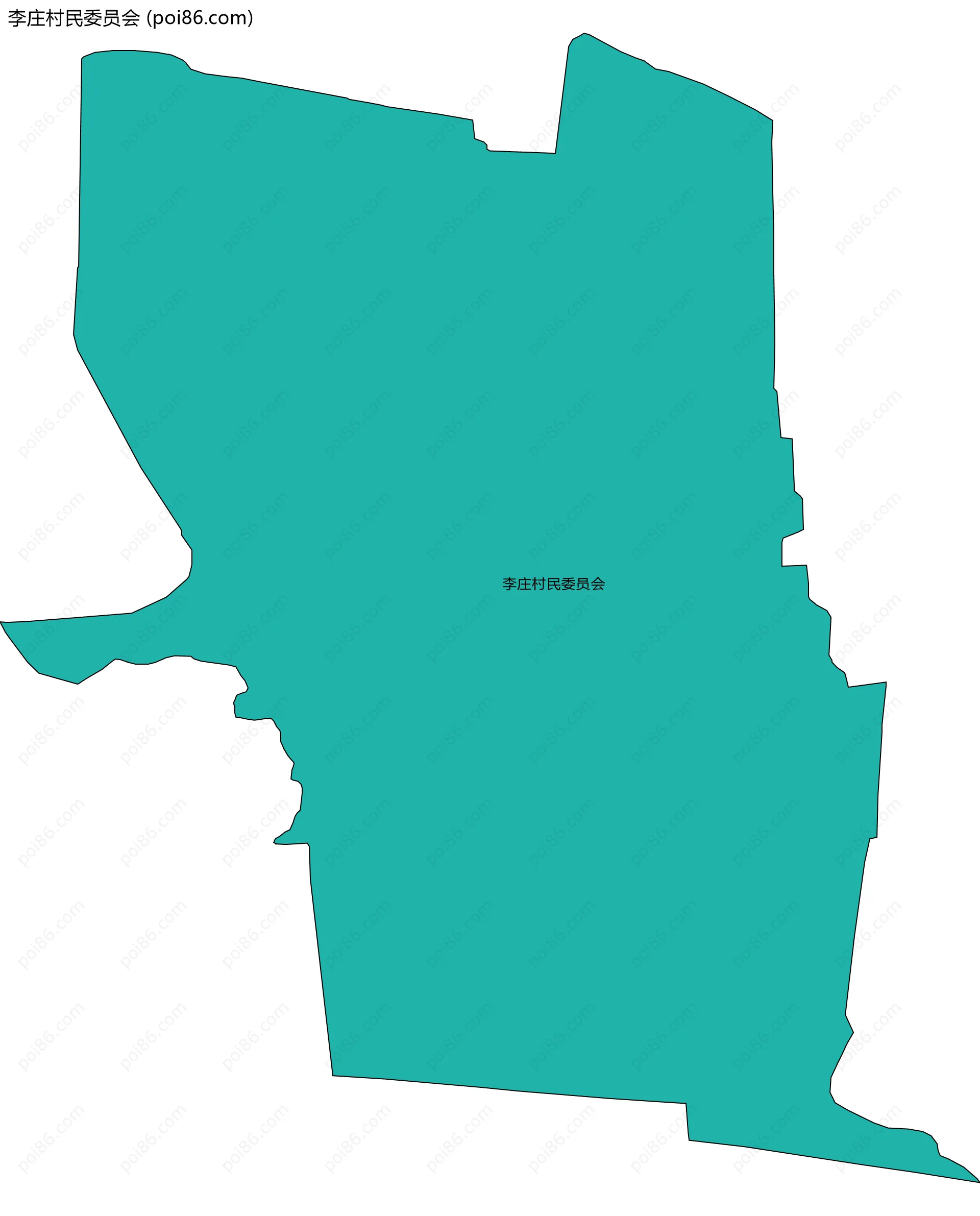李庄村民委员会边界地图