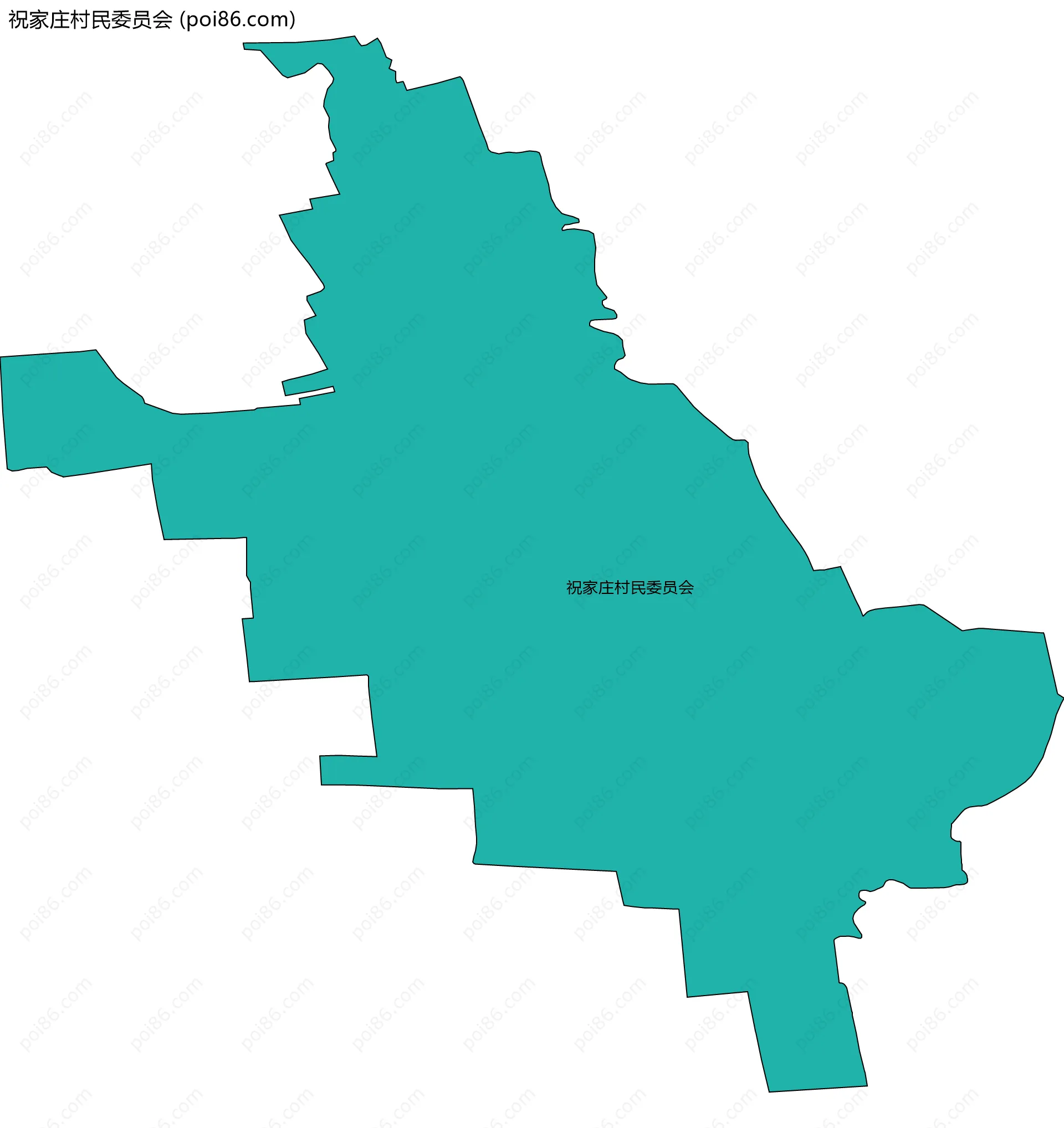 祝家庄村民委员会边界地图