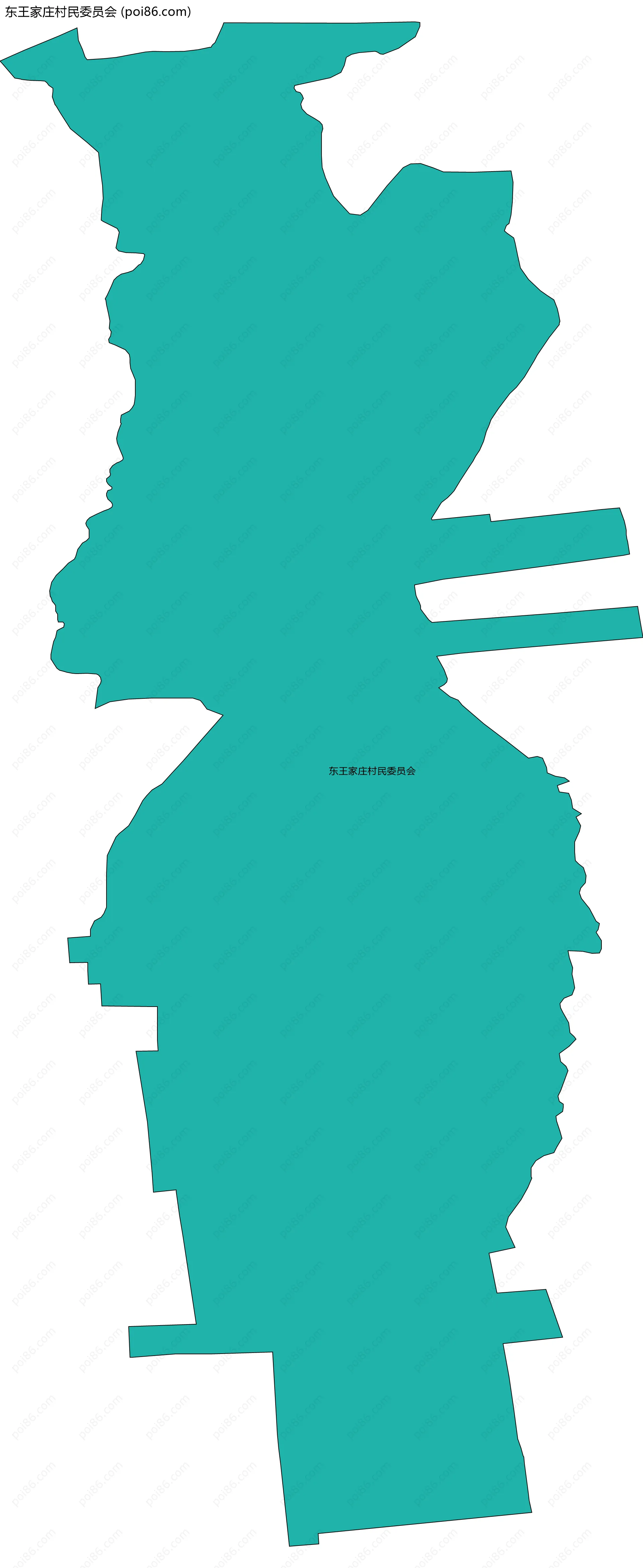 东王家庄村民委员会边界地图